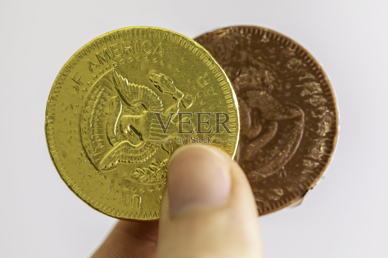 巧克力金币照片摄影图片