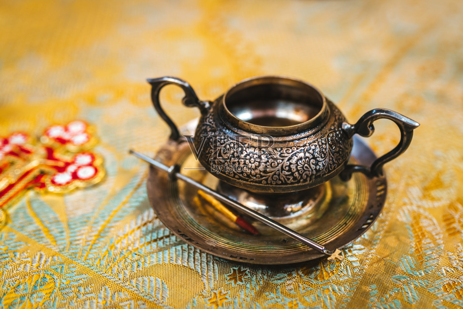 正统洗礼仪式的附属品照片摄影图片