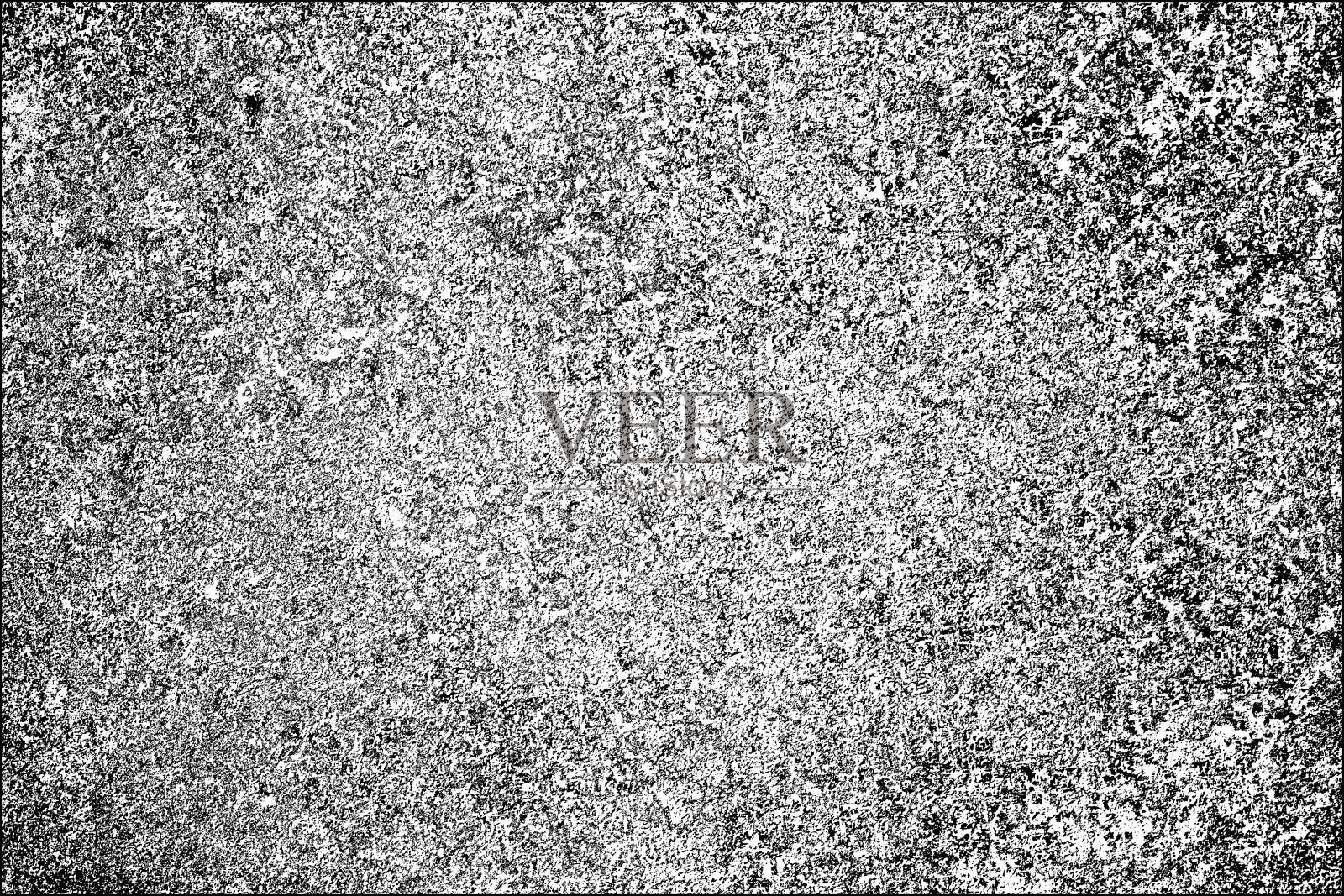 划痕、裂缝、碎屑的纹理。单色抽象垃圾背景。黑白图案的旧表面。模板纹理海报，名片，标签，图标照片摄影图片