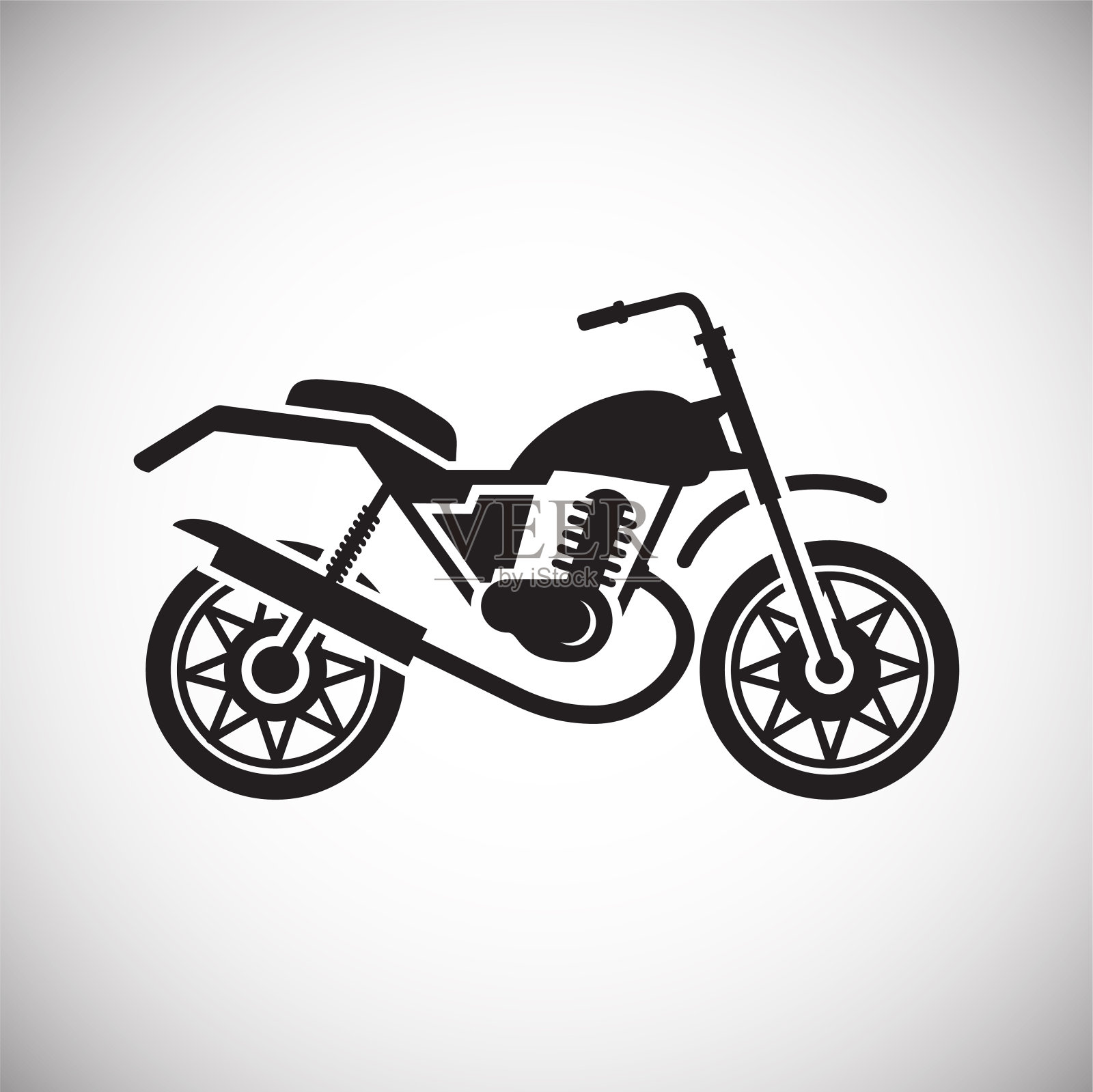 摩托车十字图标在白色背景的图形和网页设计,现代简单的矢量标志