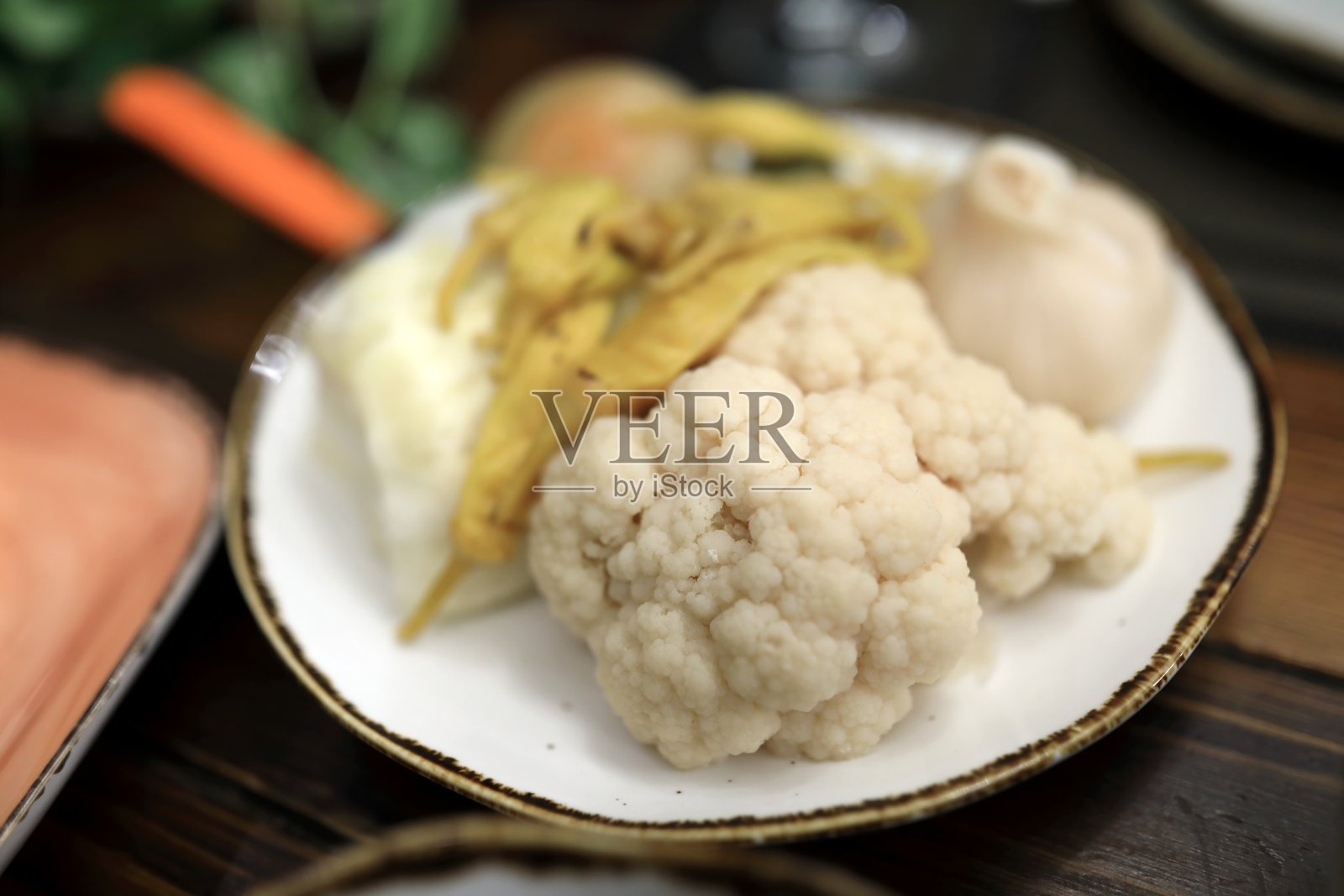 泡菜花椰菜和胡椒照片摄影图片