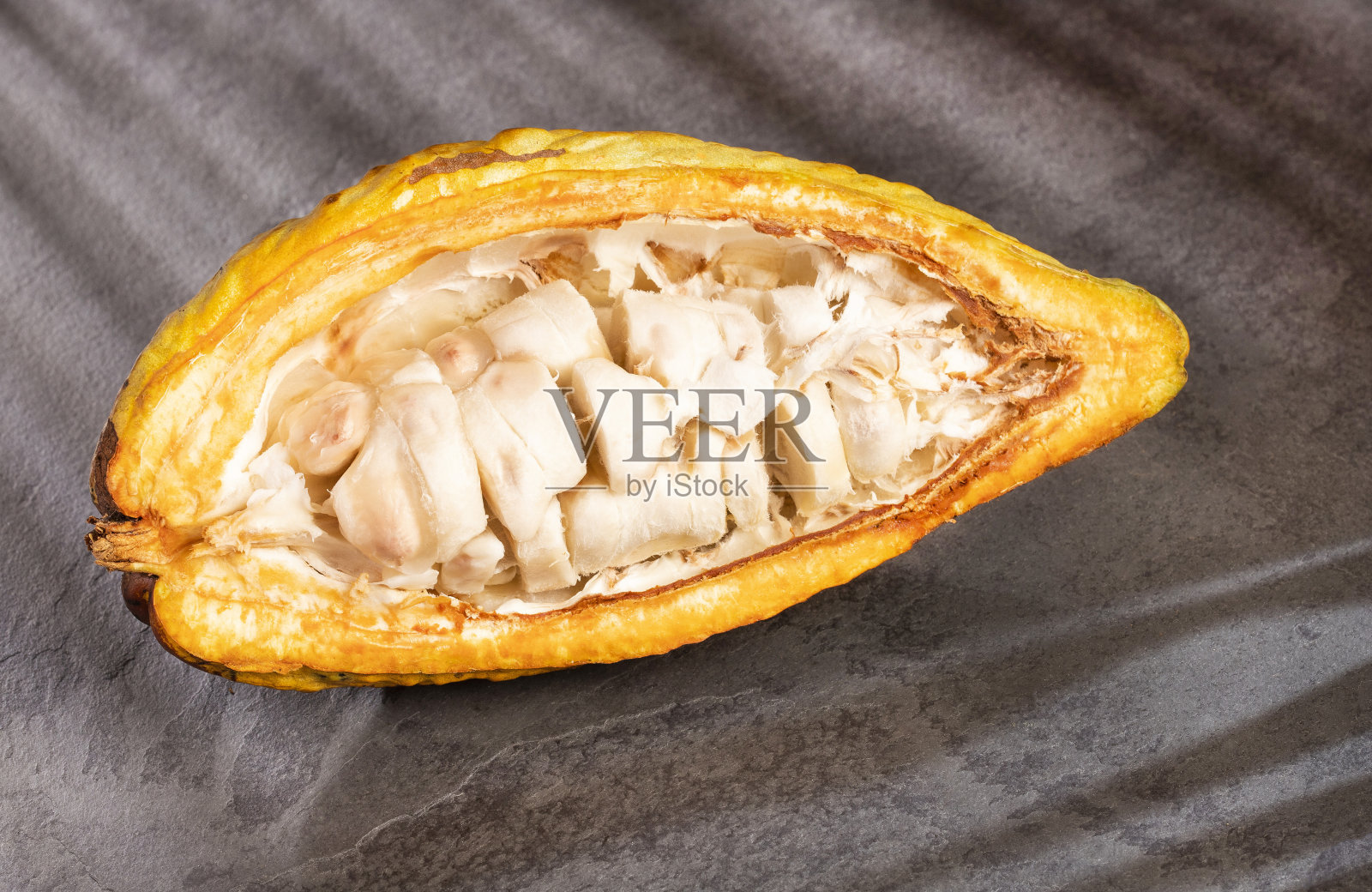 可可果-可可树。俯视图照片摄影图片