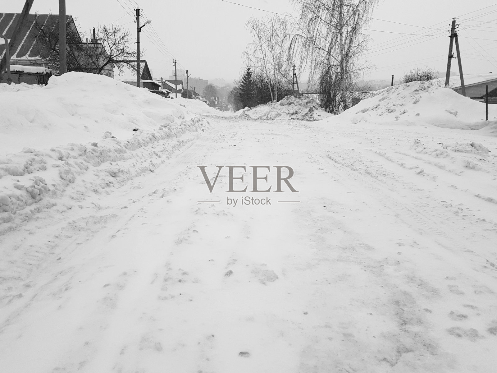 冬天的夜路照片摄影图片