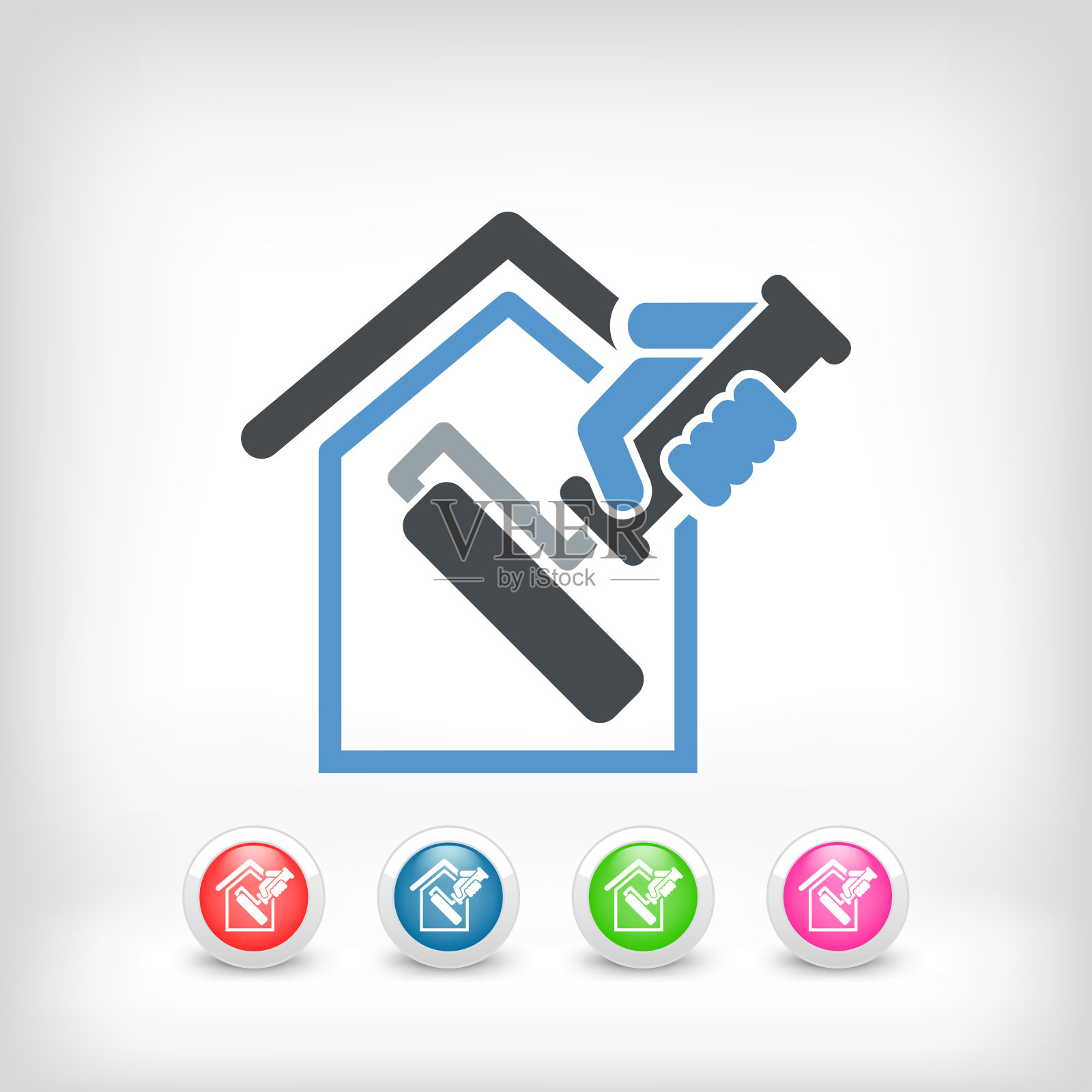 画家卷图标插画图片素材