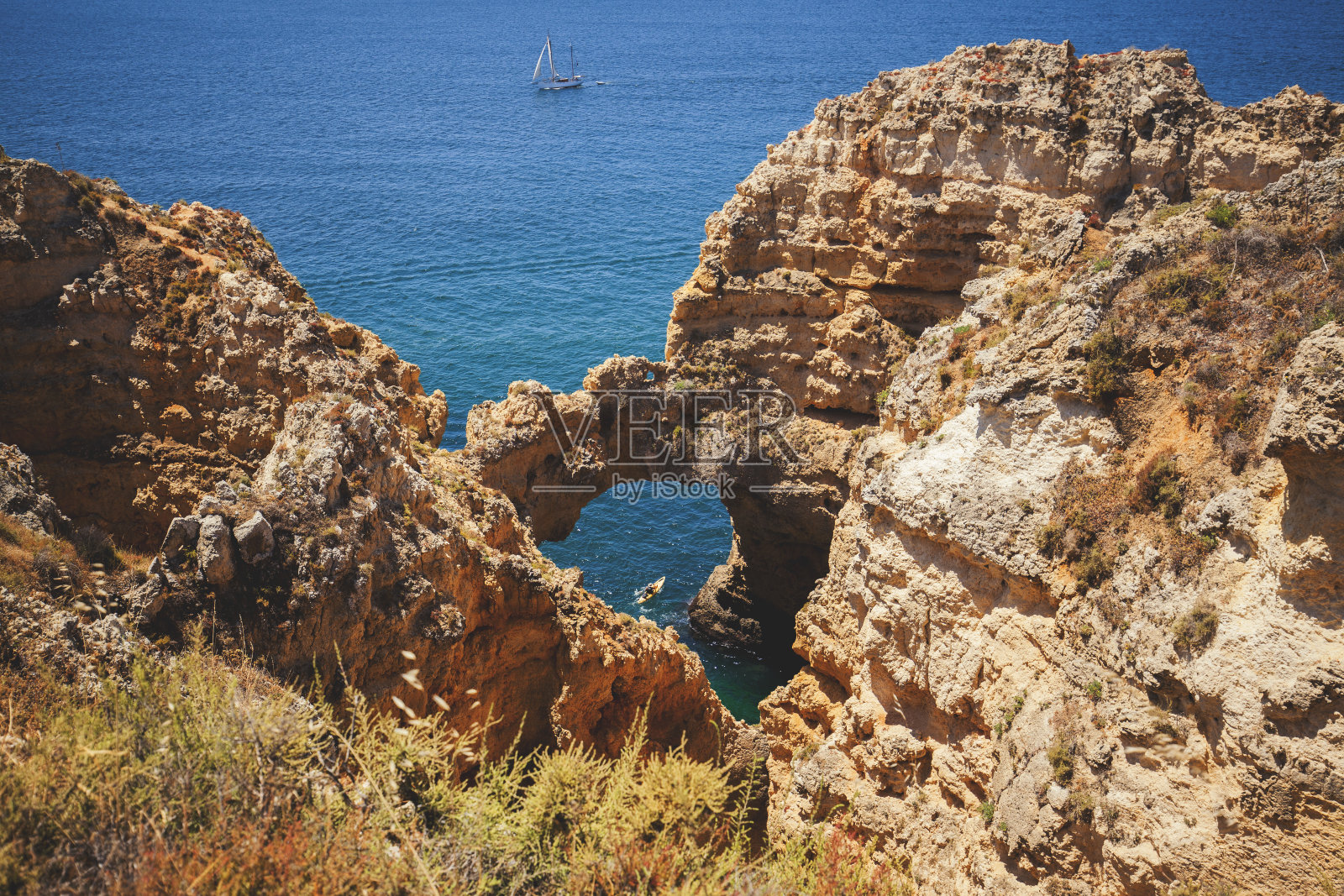 葡萄牙的阿尔加维海滩照片摄影图片