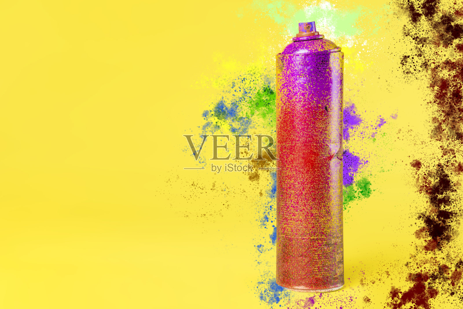 街头艺术喷壶和色彩喷溅背景概念b照片摄影图片