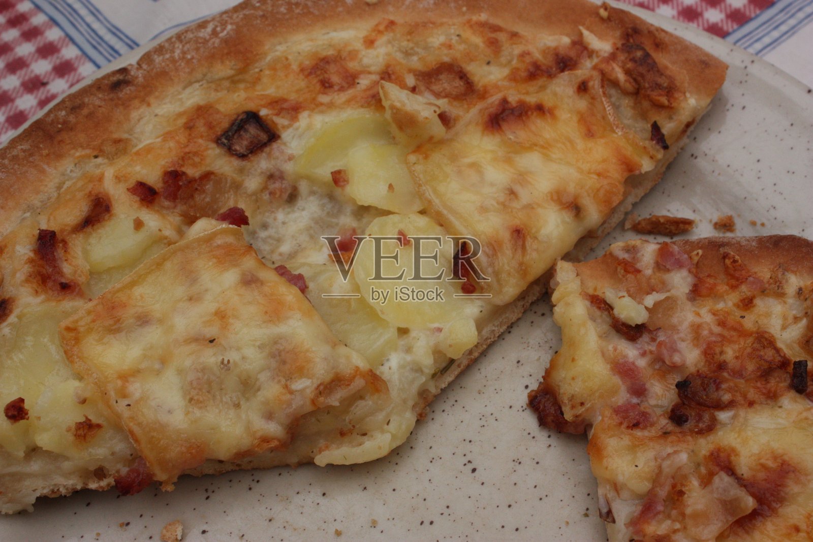 萨瓦披萨和Tartiflette照片摄影图片