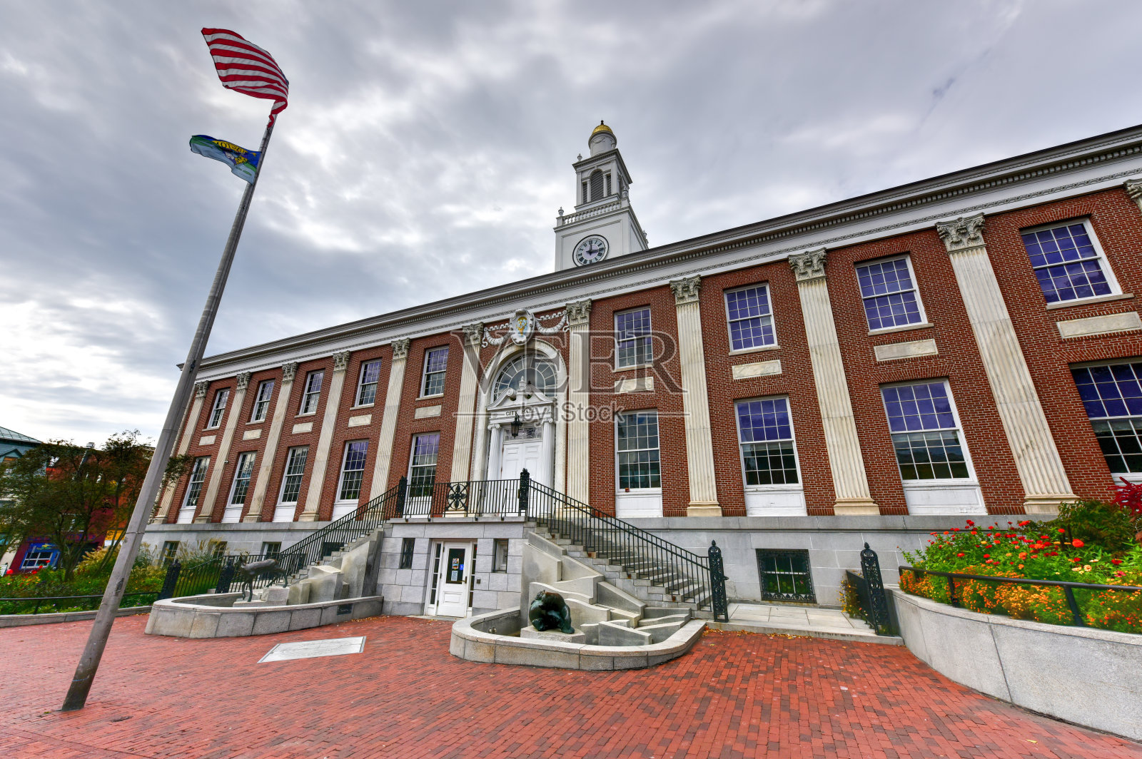 佛蒙特州的市政厅照片摄影图片