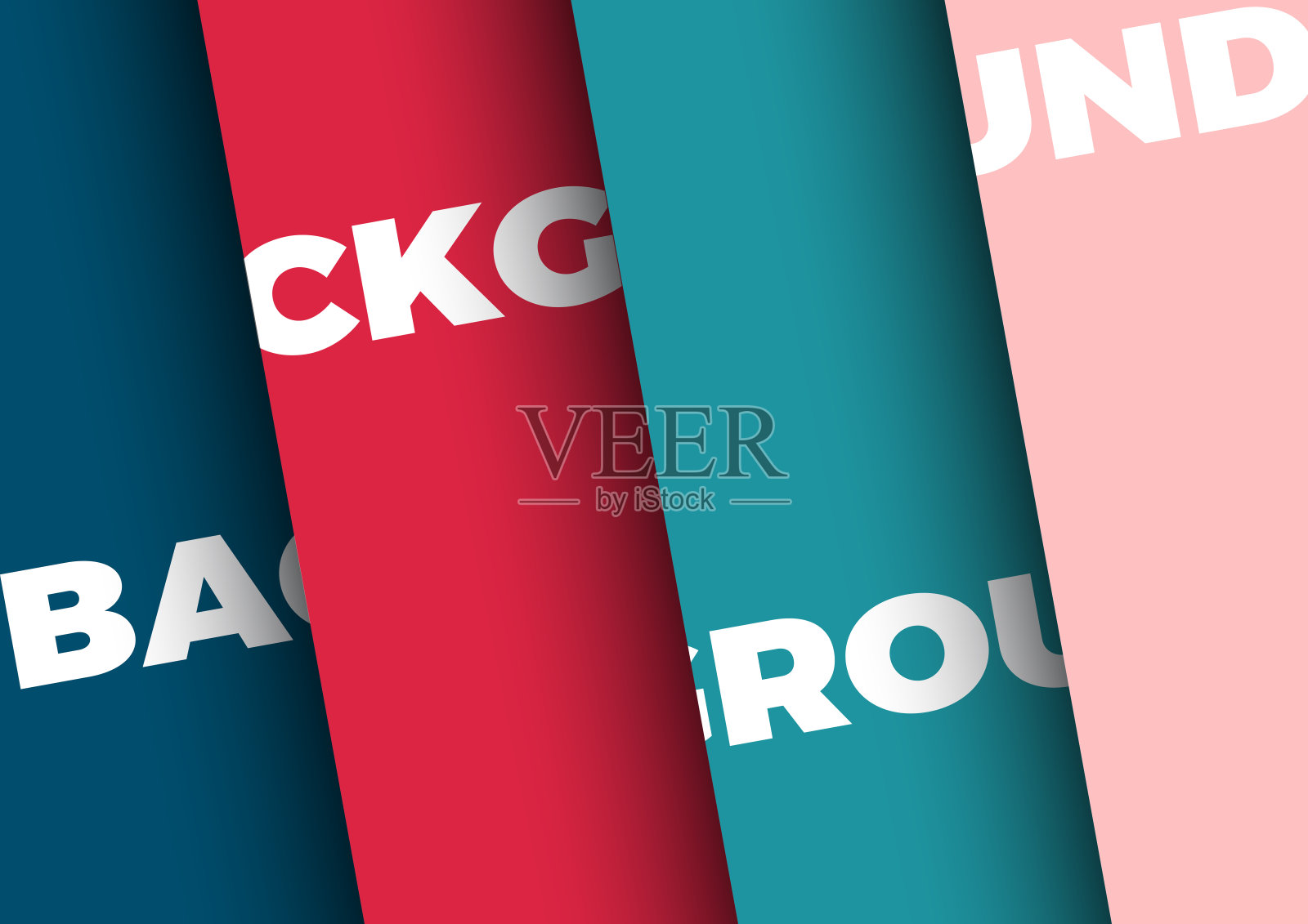 矢量背景与4张彩色纸插画图片素材