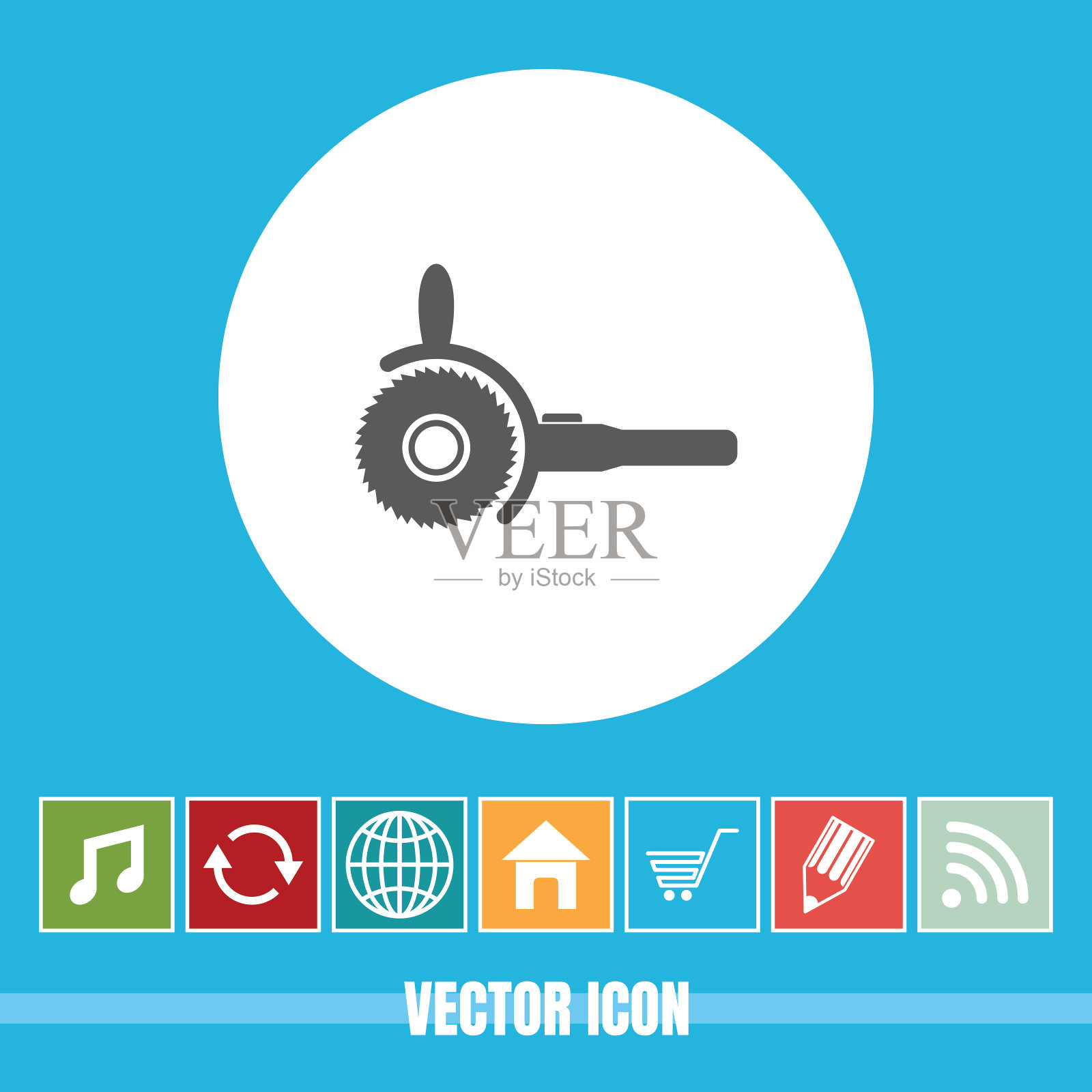 非常有用的矢量图标电锯与奖金图标非常有用的手机应用程序，软件和Web插画图片素材