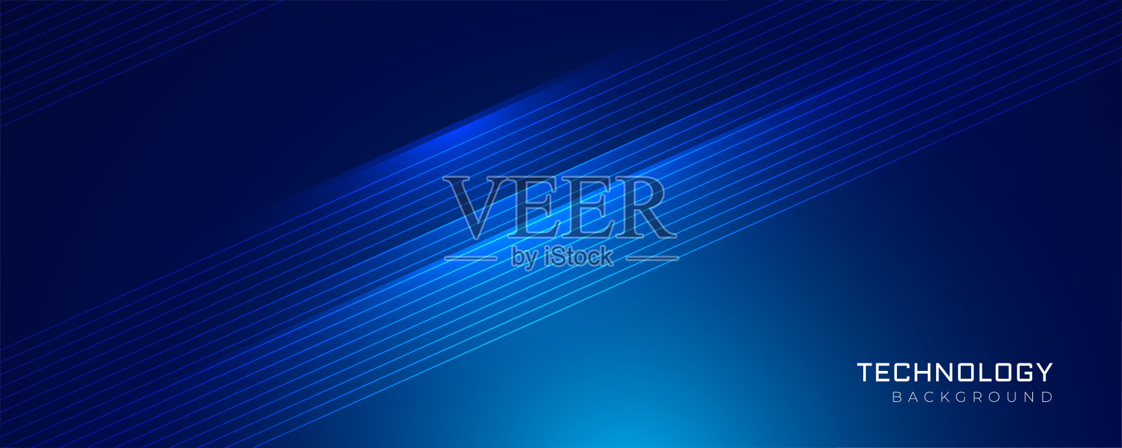 蓝色科技发光的线条背景插画图片素材