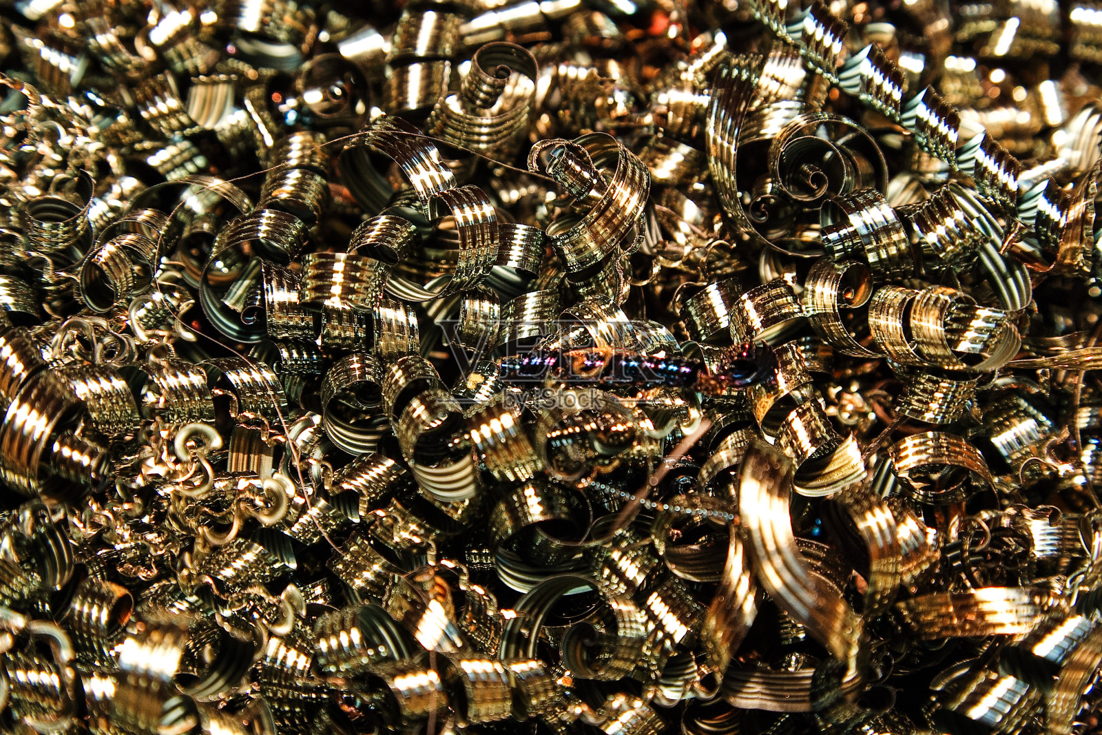 金属刨花可回收材料照片摄影图片