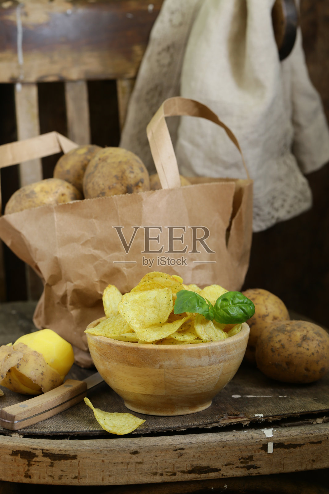 天然薯片照片摄影图片