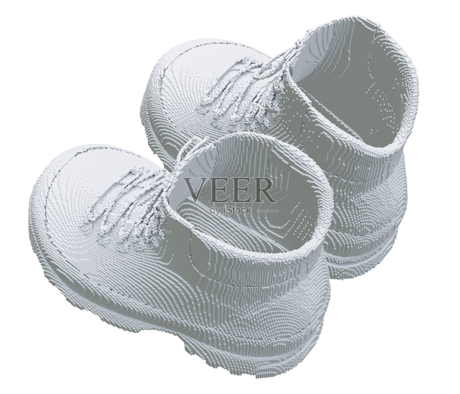 3d打印鞋孤立在白色背景照片摄影图片