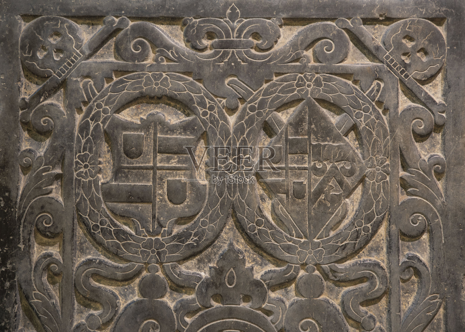 教堂石雕的细节照片摄影图片