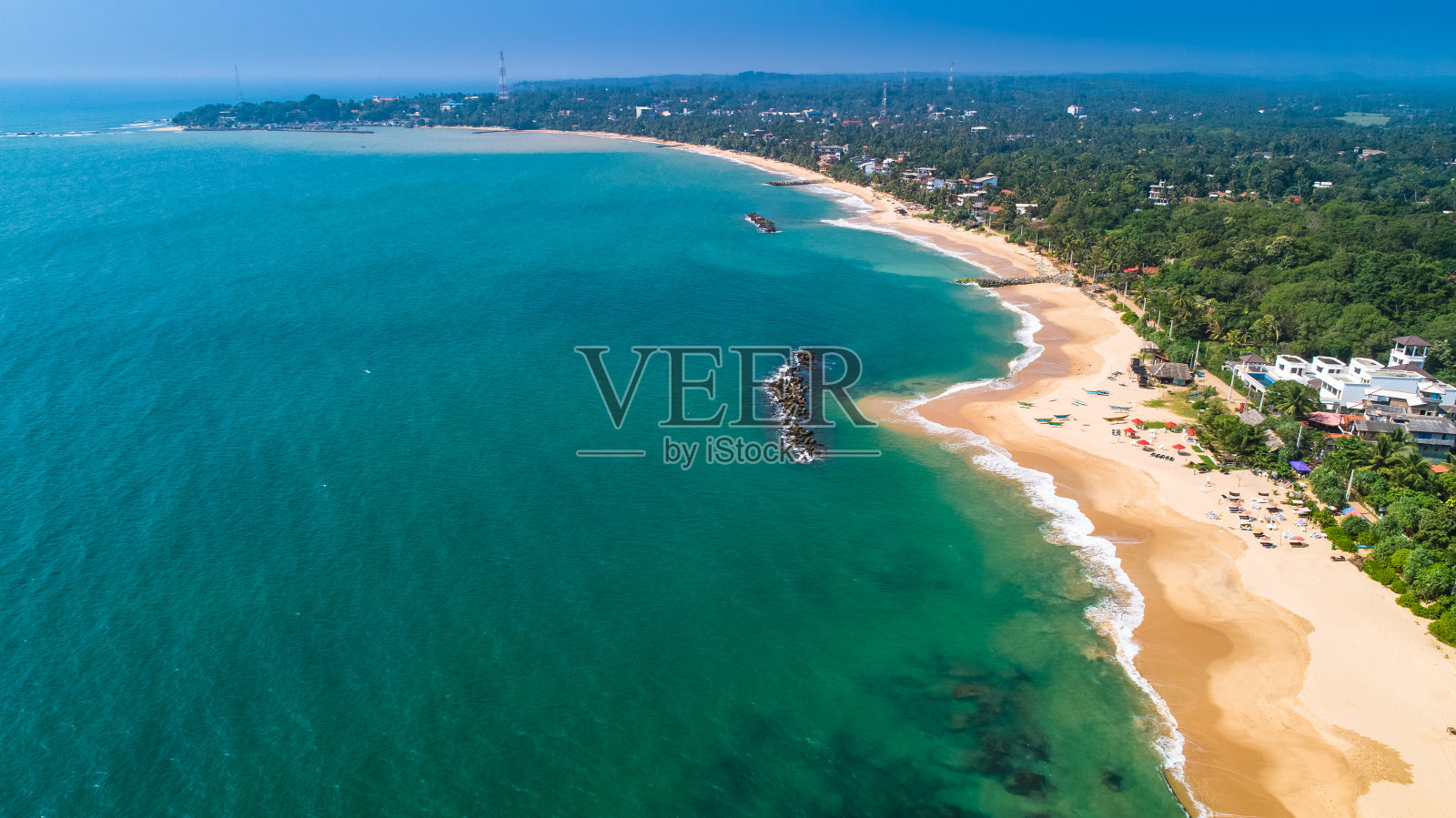 天线。Tangalle海滩。斯里兰卡。照片摄影图片