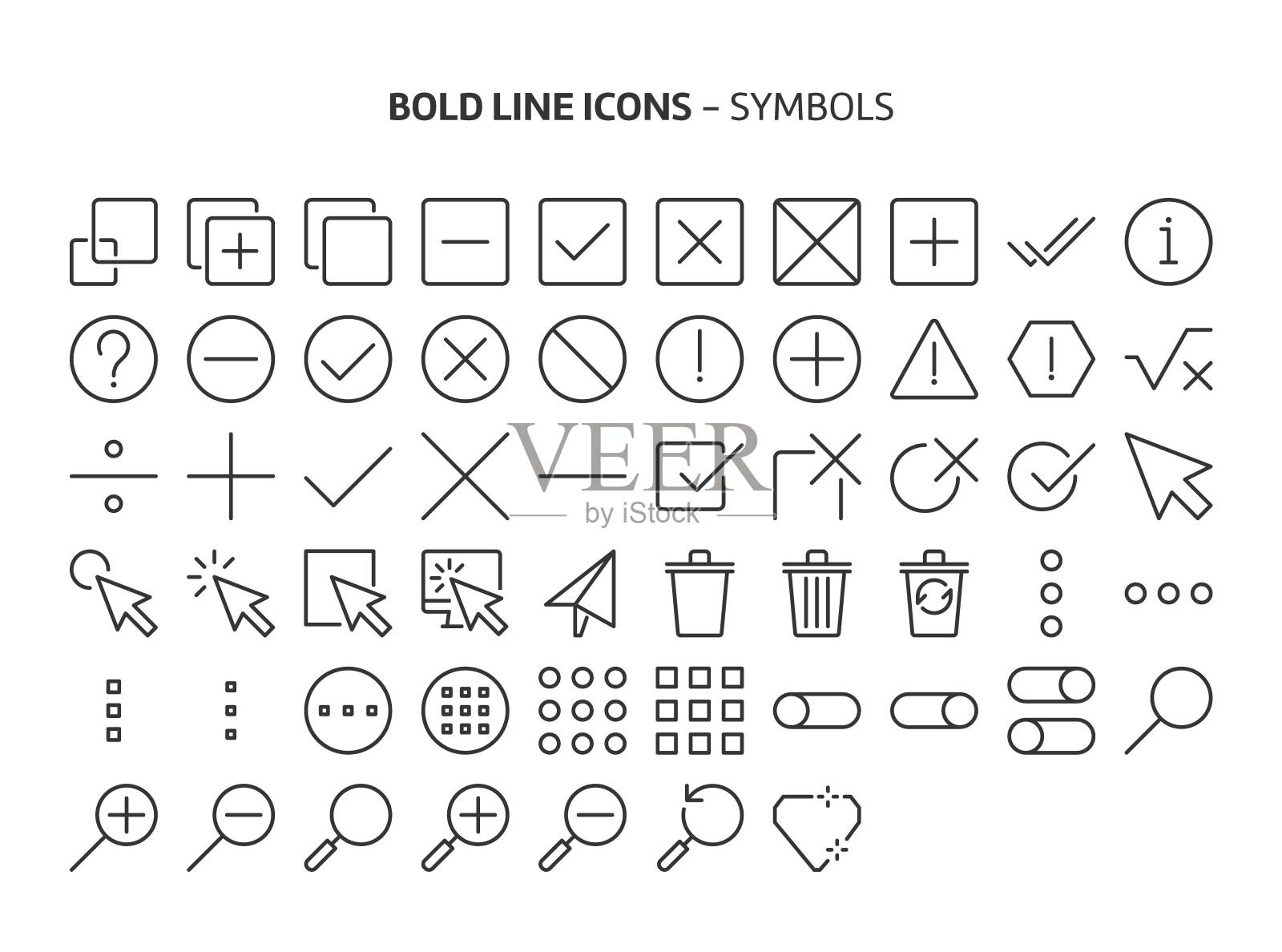 符号，粗体线条图标图标素材