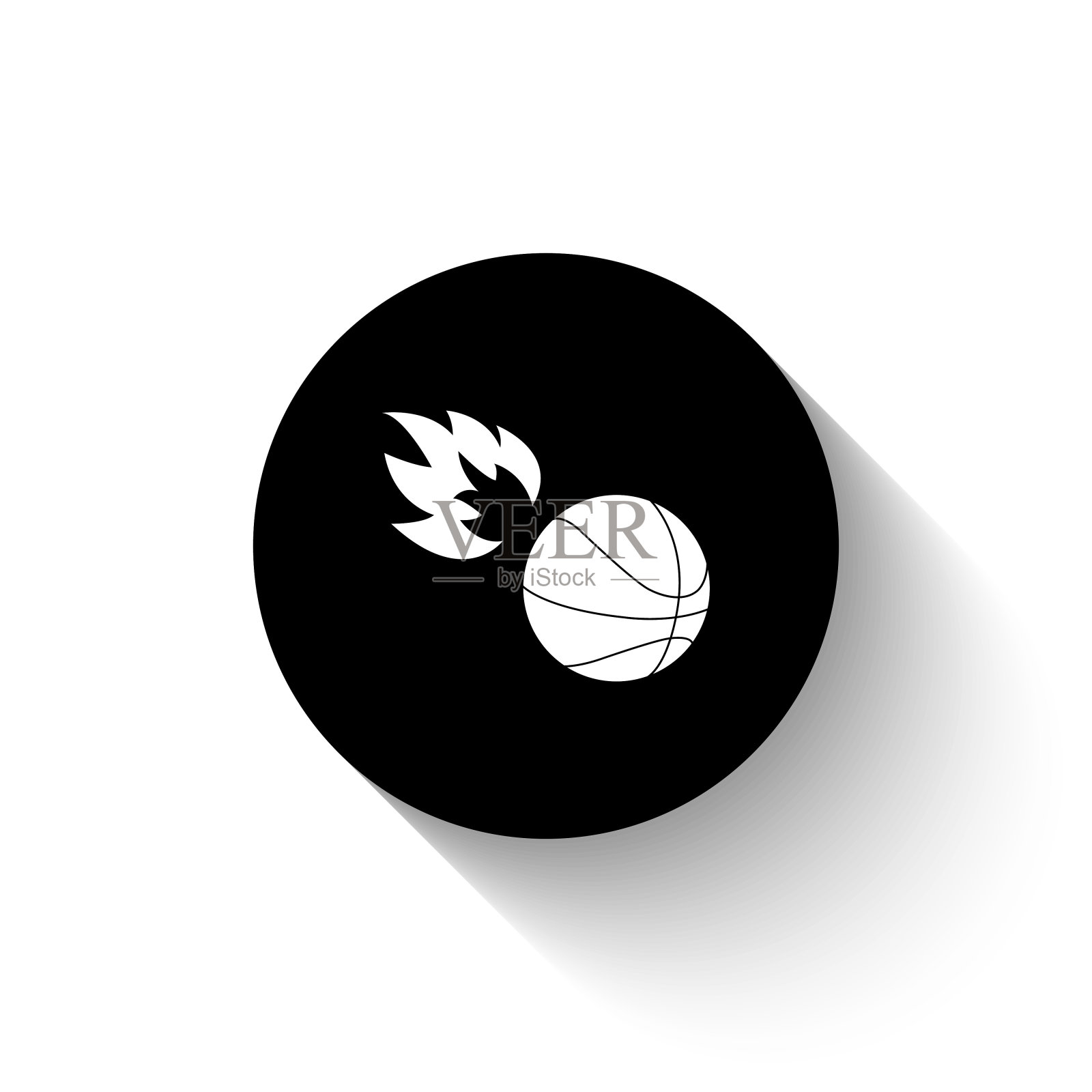 篮球-黑色矢量图标插画图片素材