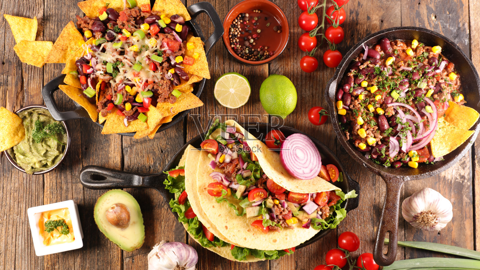 辣椒肉，玉米饼，玉米饼照片摄影图片