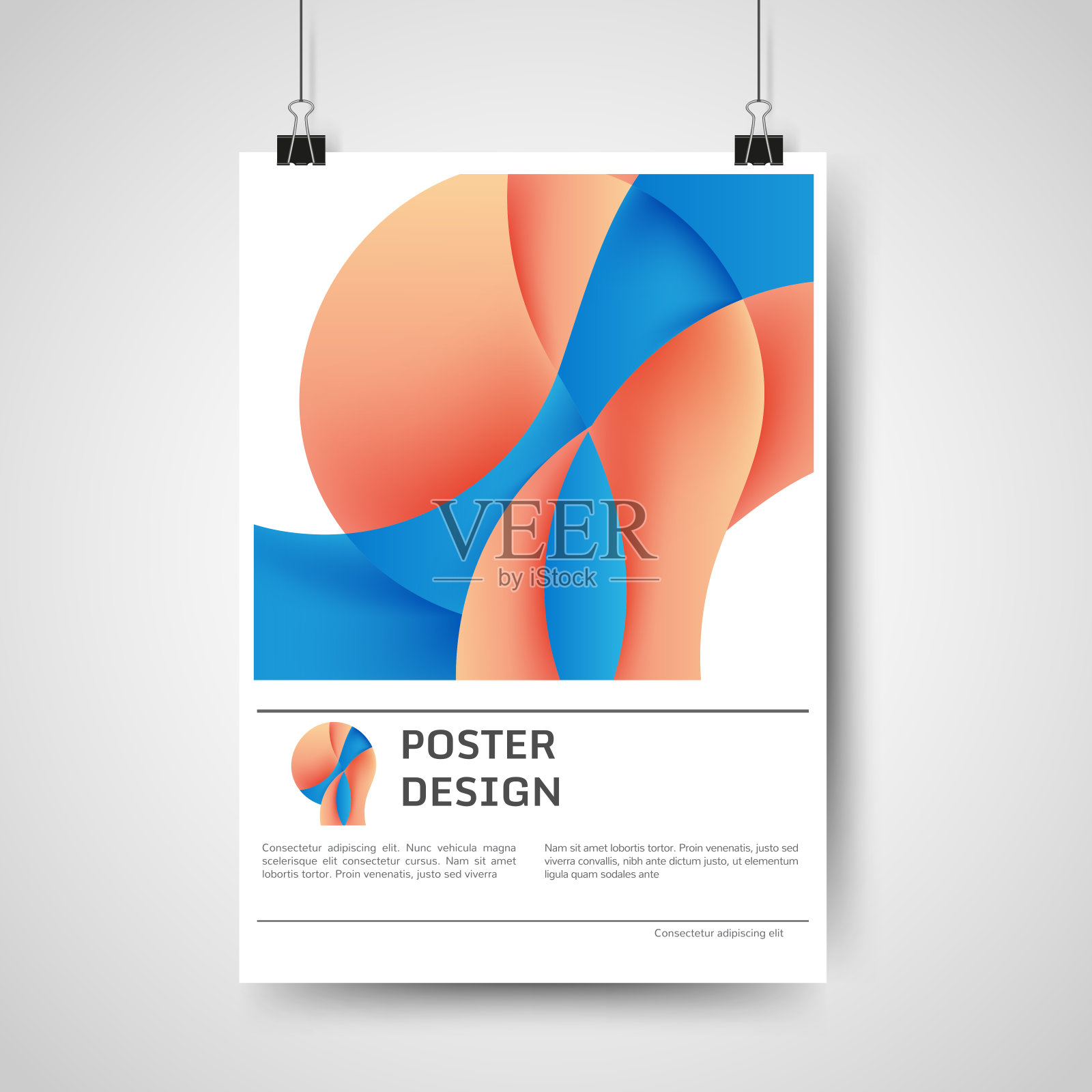 抽象的海报设计插画图片素材