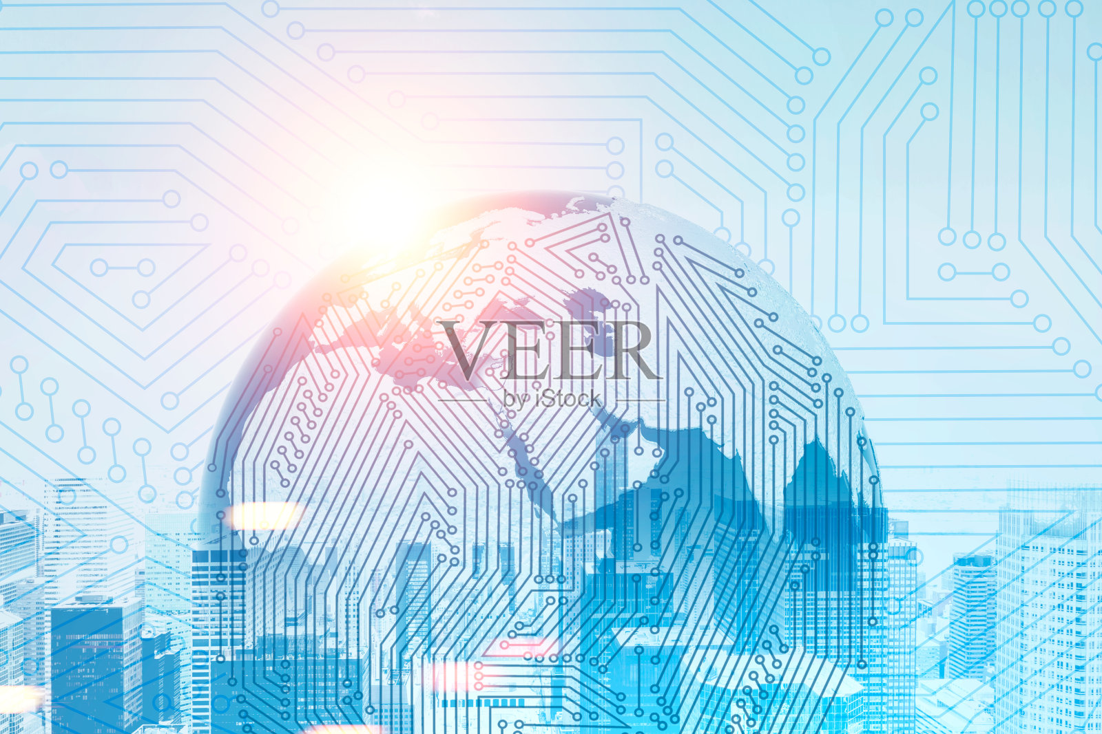 城市接地电路照片摄影图片