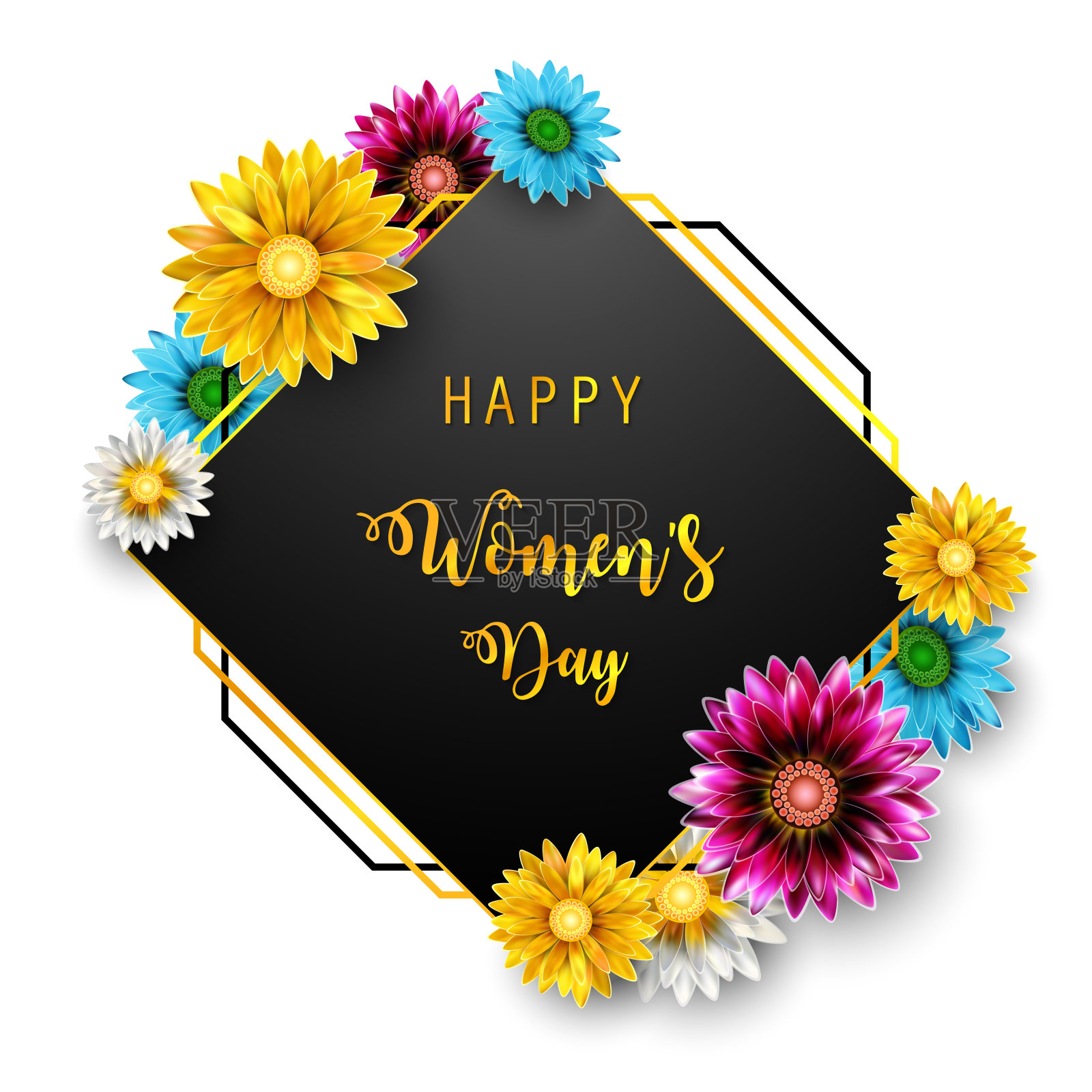 妇女节，3月8日。母亲节快乐插画图片素材