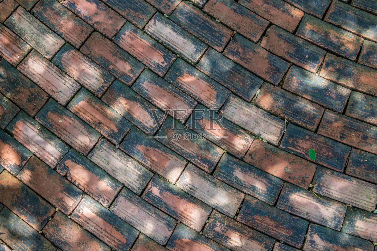 近距离的棕色砖墙背景。照片摄影图片