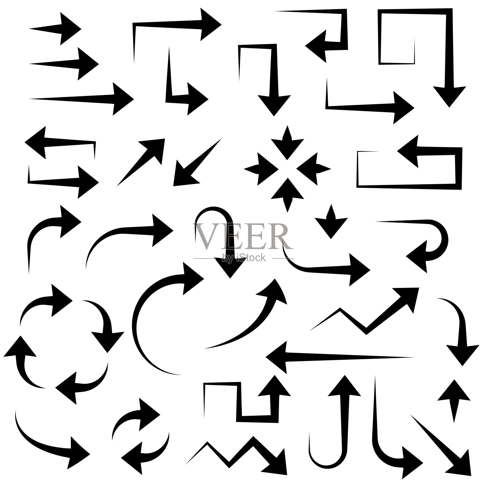 黑色的箭头设计元素图片