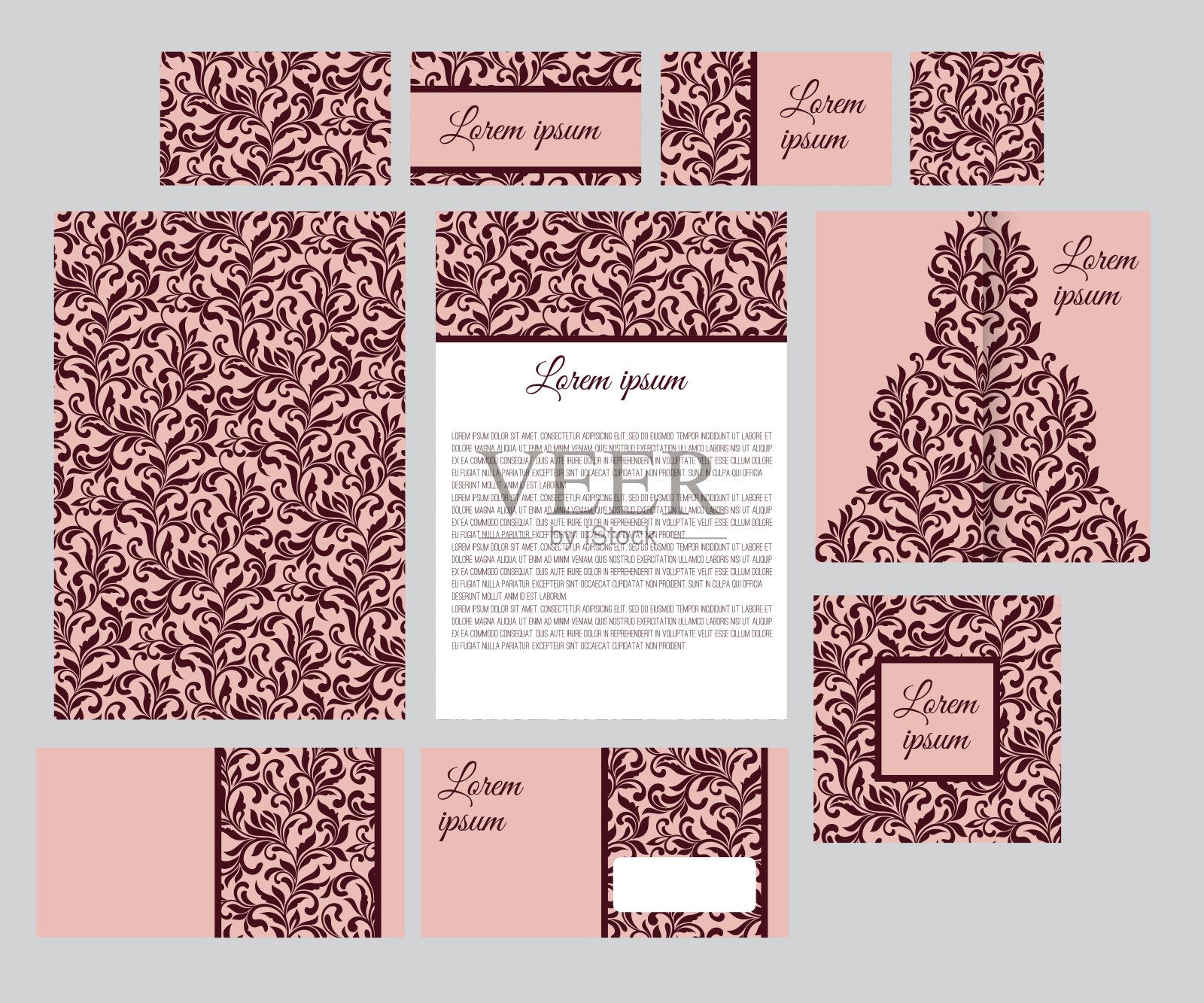 企业身份品牌模板。文档业务插画图片素材