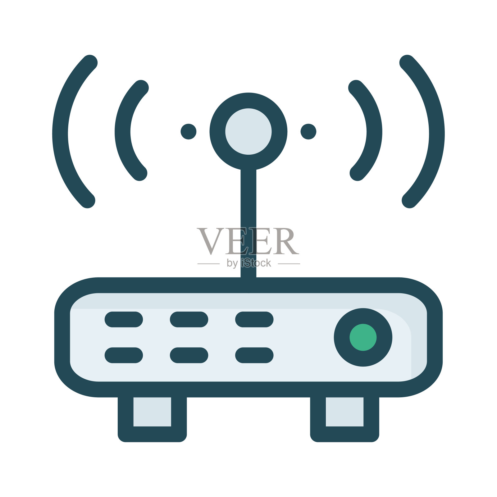 路由器信号调制解调器插画图片素材