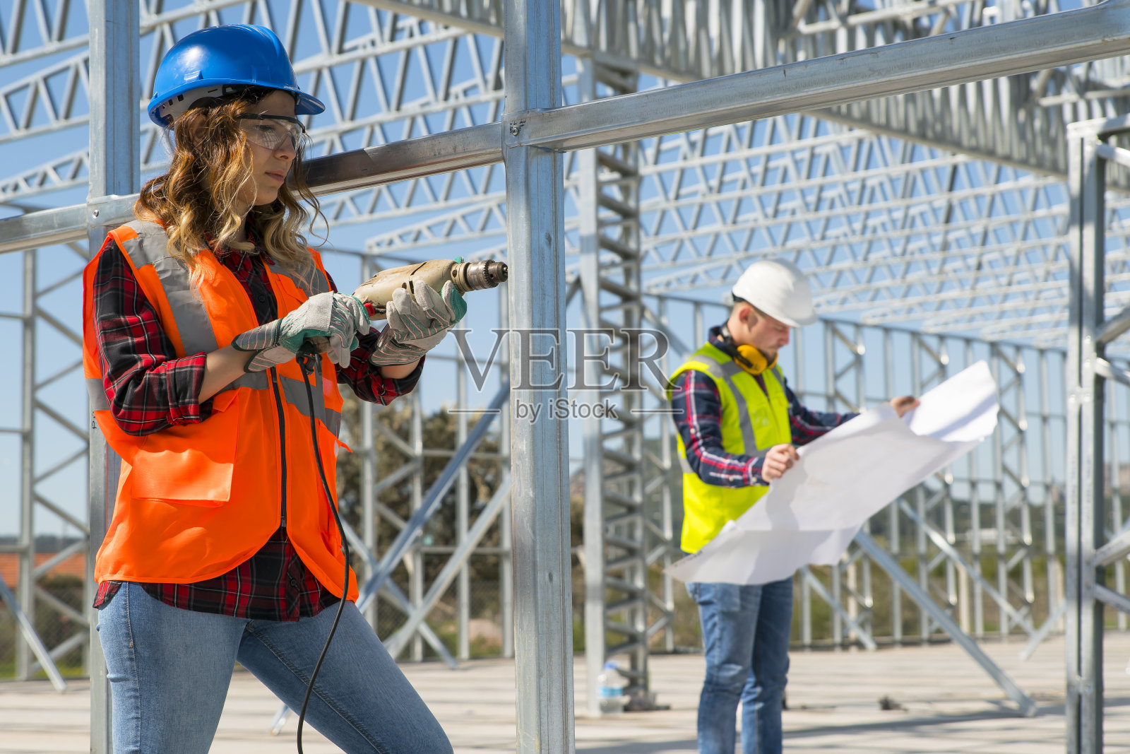 建筑工人照片摄影图片