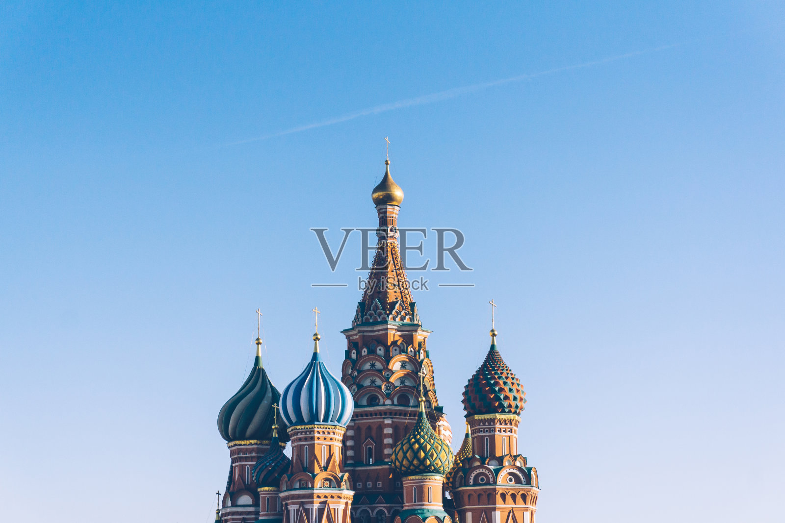 圣巴索大教堂(瓦西里大教堂，祝福/波克罗夫斯基大教堂)在莫斯科红场，(俄罗斯)莫斯科克里姆林宫附近。俄罗斯东正教。照片摄影图片