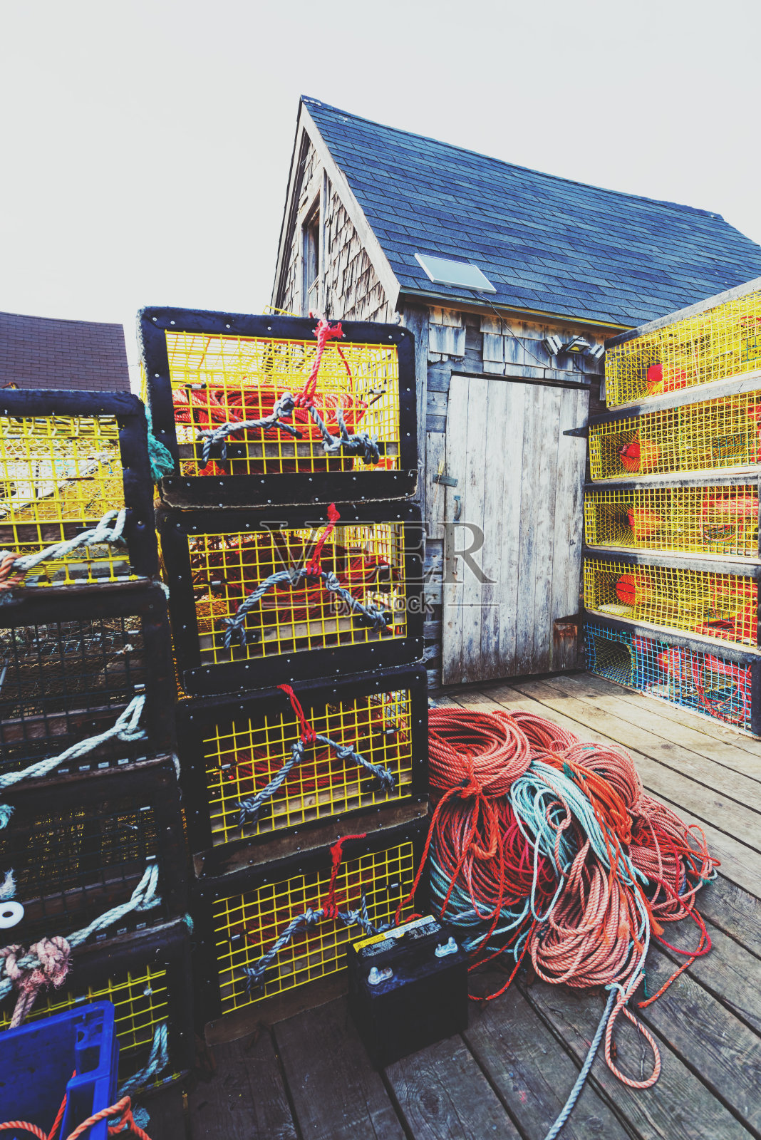 龙虾陷阱照片摄影图片