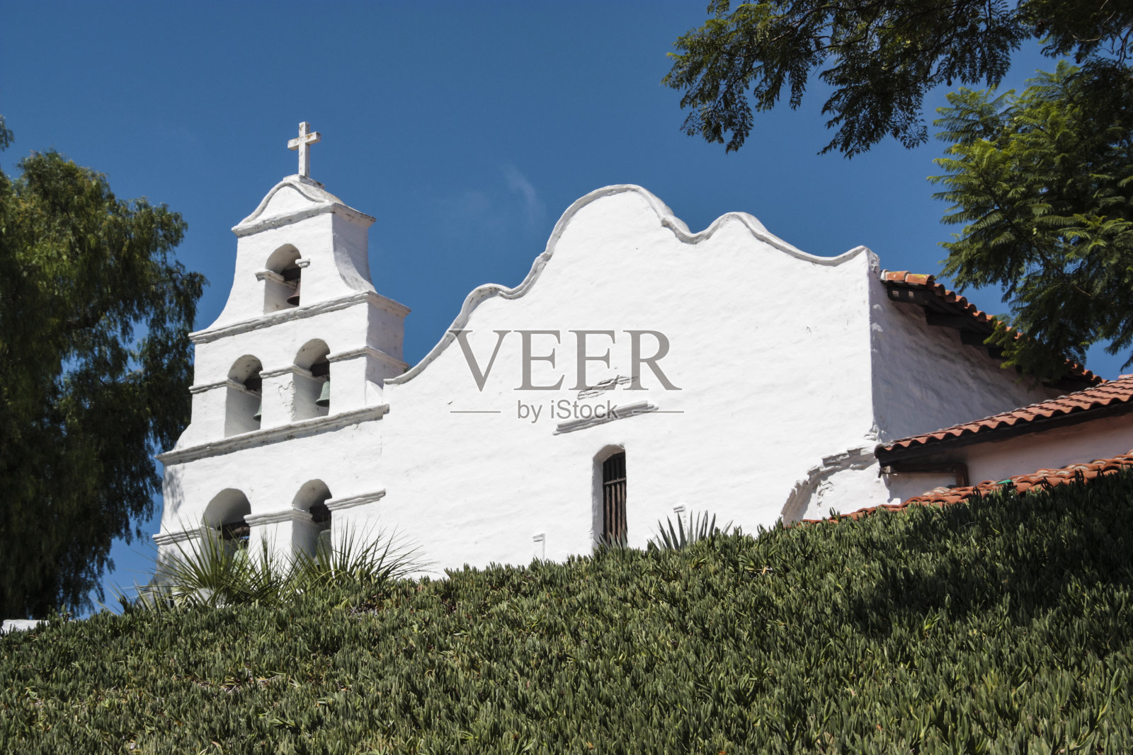 圣迭戈教会钟楼照片摄影图片