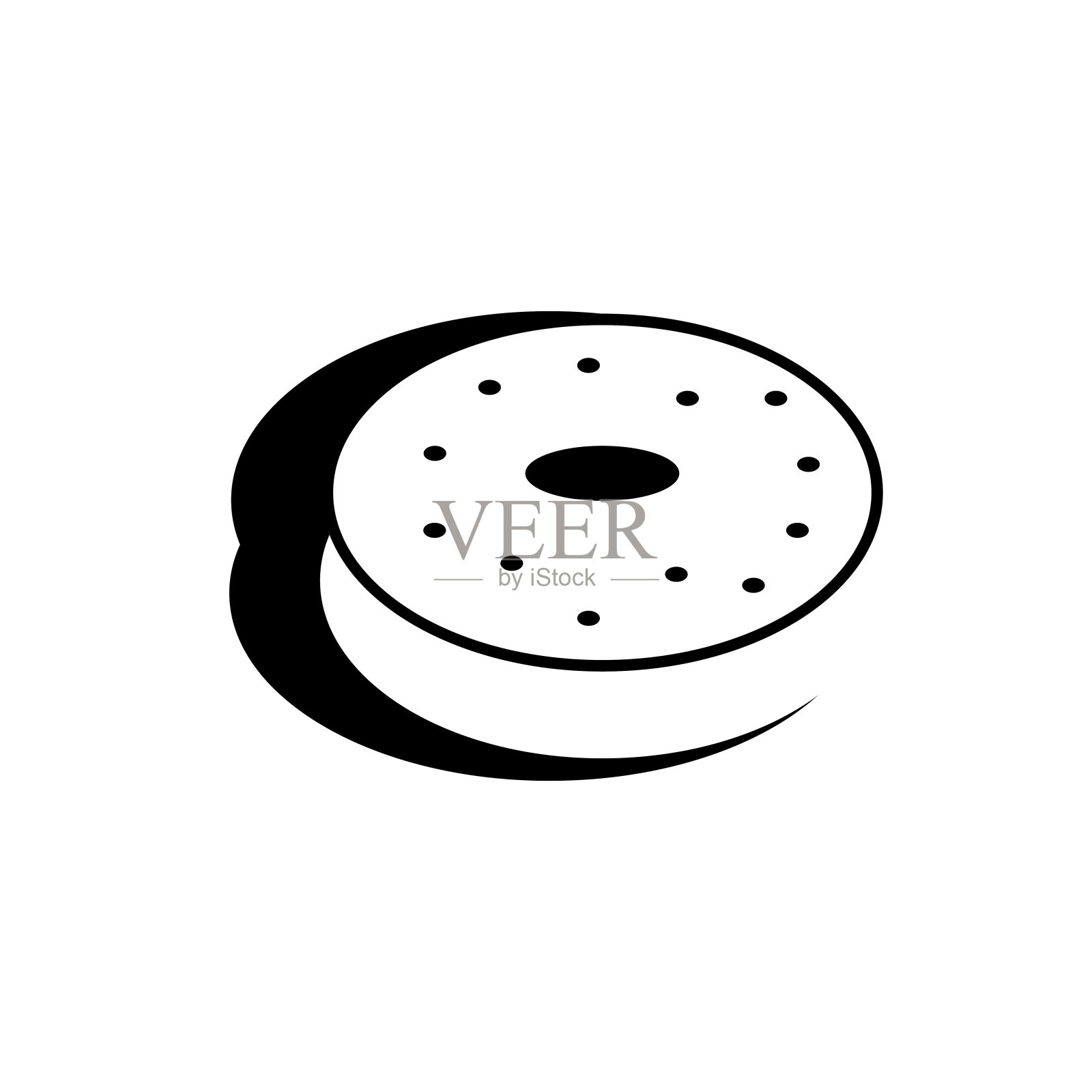 蛋糕甜甜圈矢量图标设计元素图片