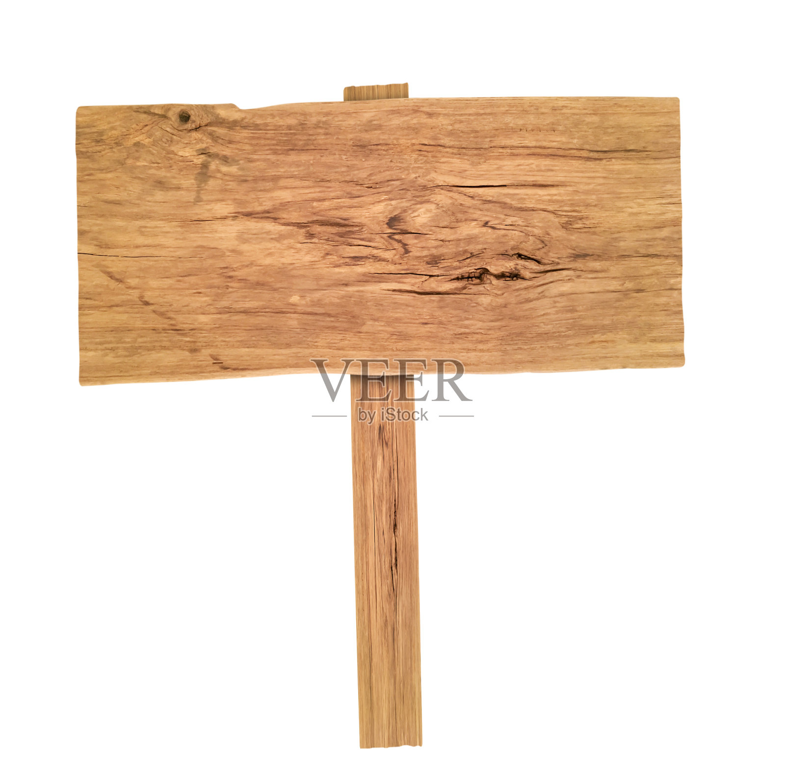 木制标志孤立在白色背景与剪切路径。照片摄影图片