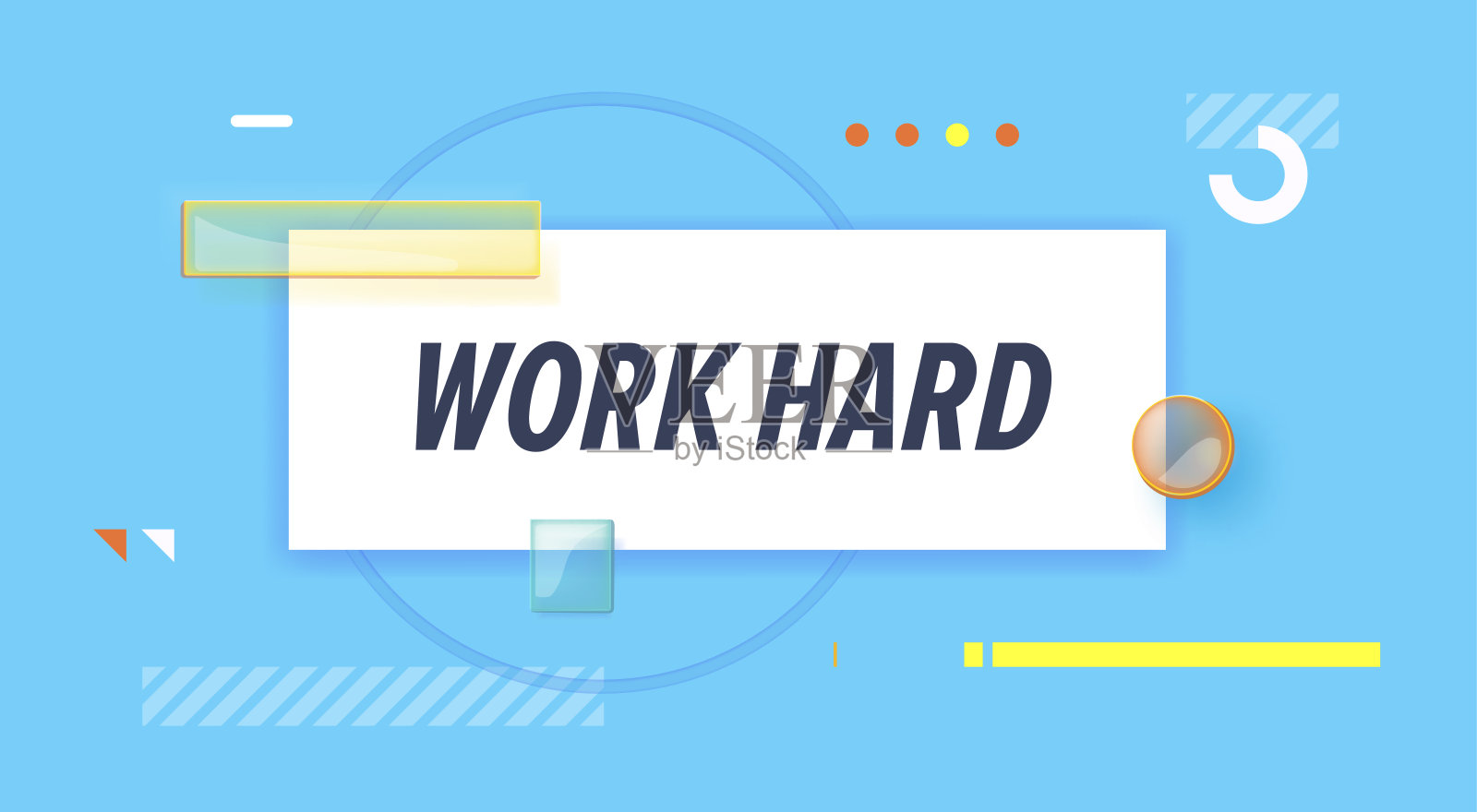 只是degin横幅。简单的最小的短语。时尚平面几何印花插画图片素材