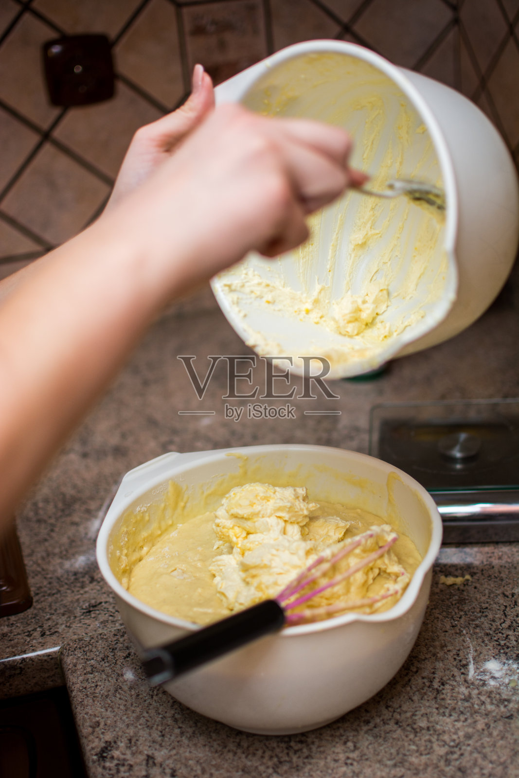 松饼制作照片摄影图片