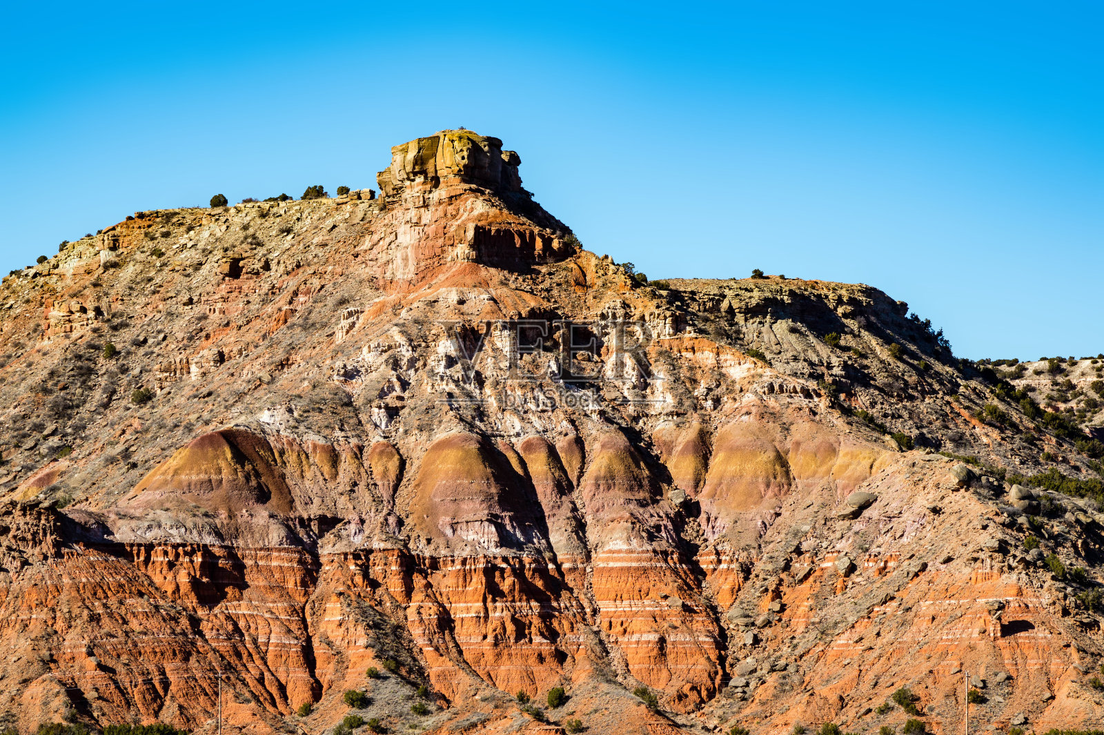 帕洛杜罗峡谷州立公园发生自然侵蚀照片摄影图片
