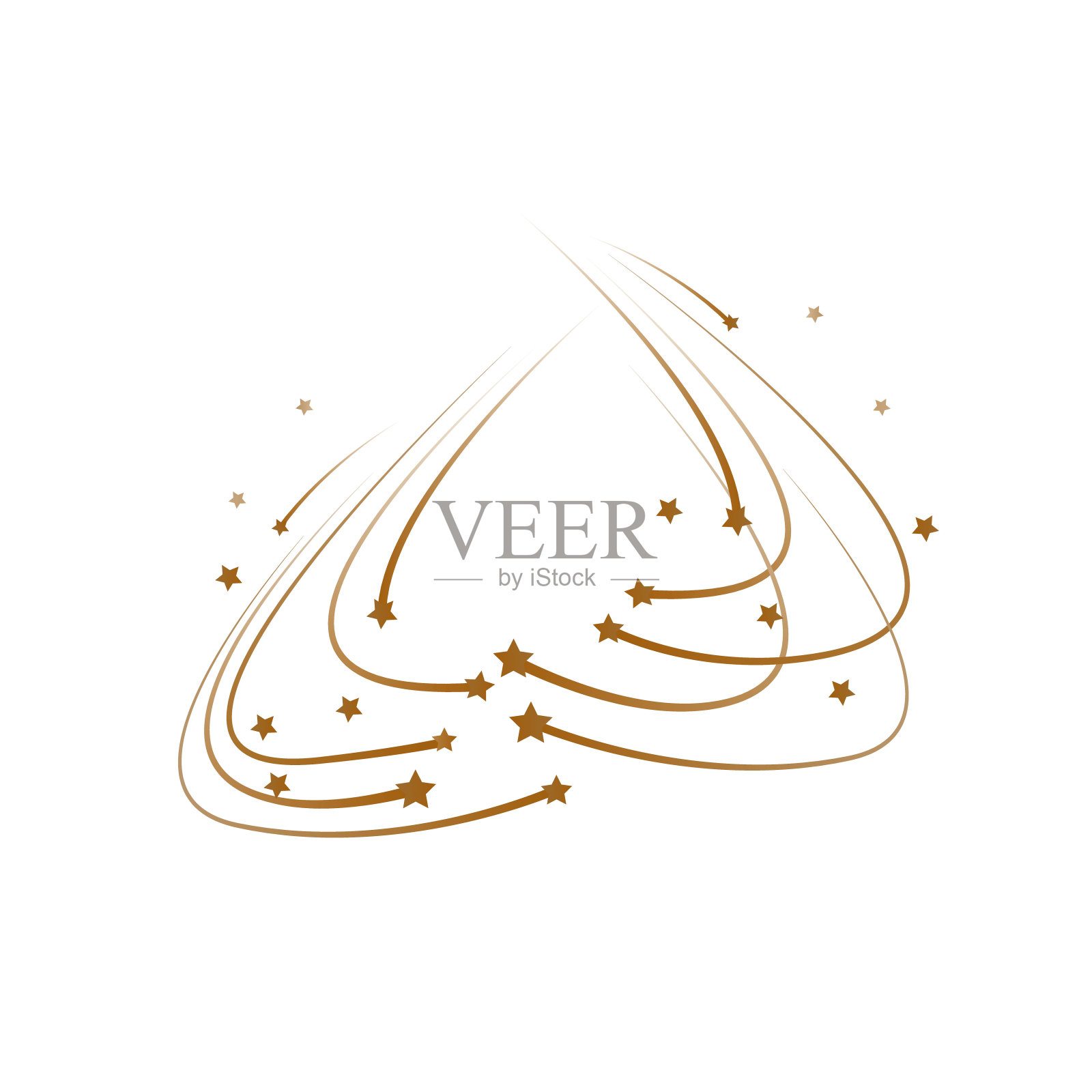 流星是一幅简单的画。插画图片素材