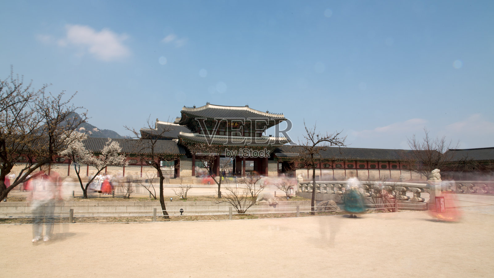 位于首尔的韩国传统皇家寺庙景福宫照片摄影图片