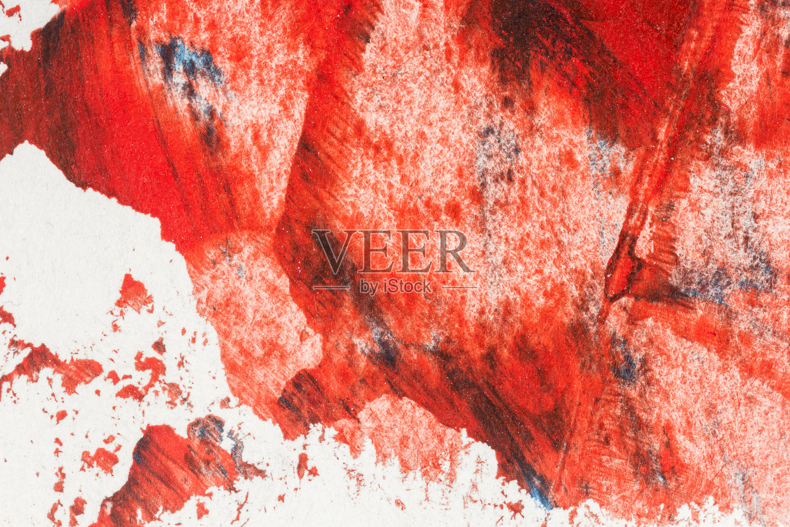 抽象红色和蓝色手绘丙烯酸背景照片摄影图片