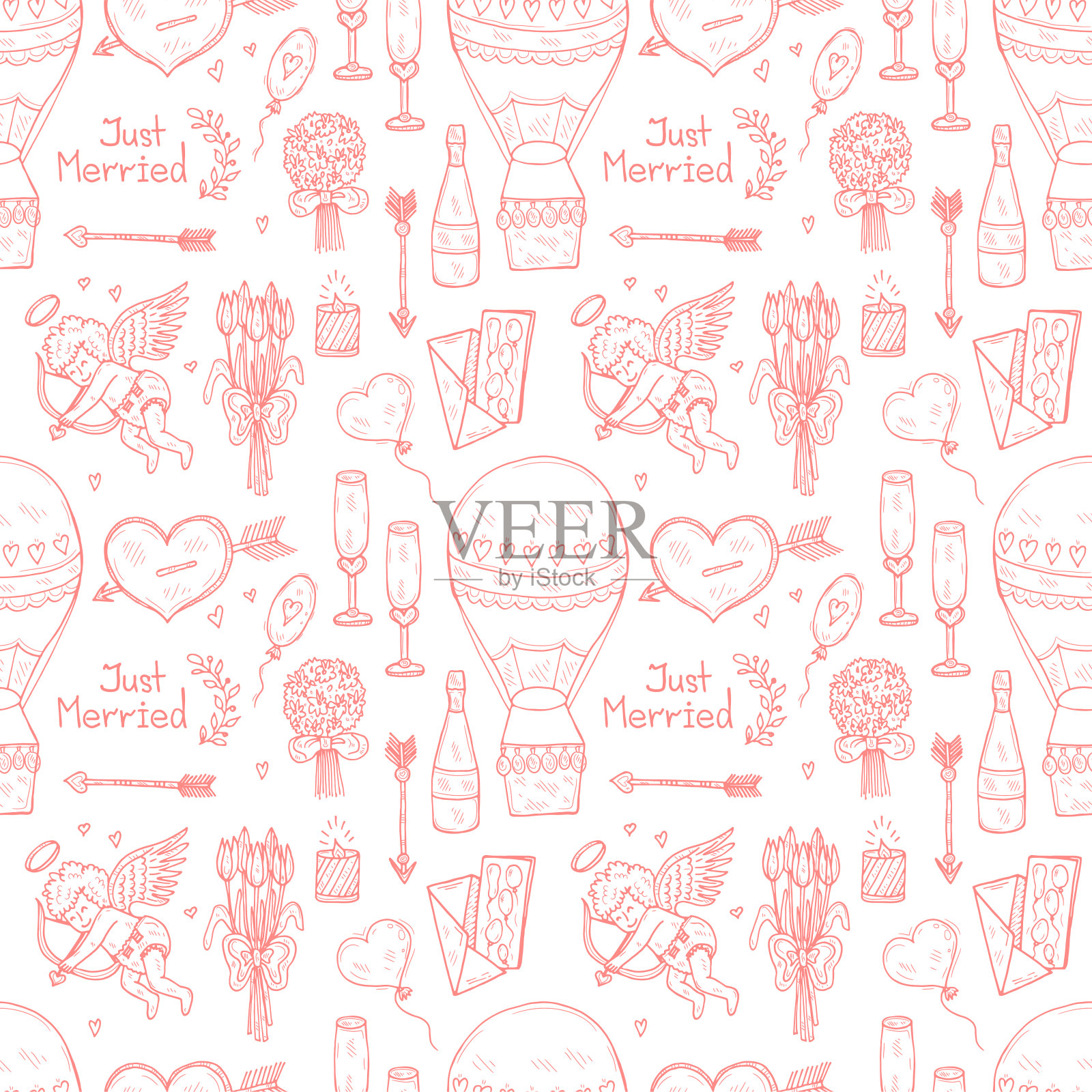 婚礼模式插画图片素材