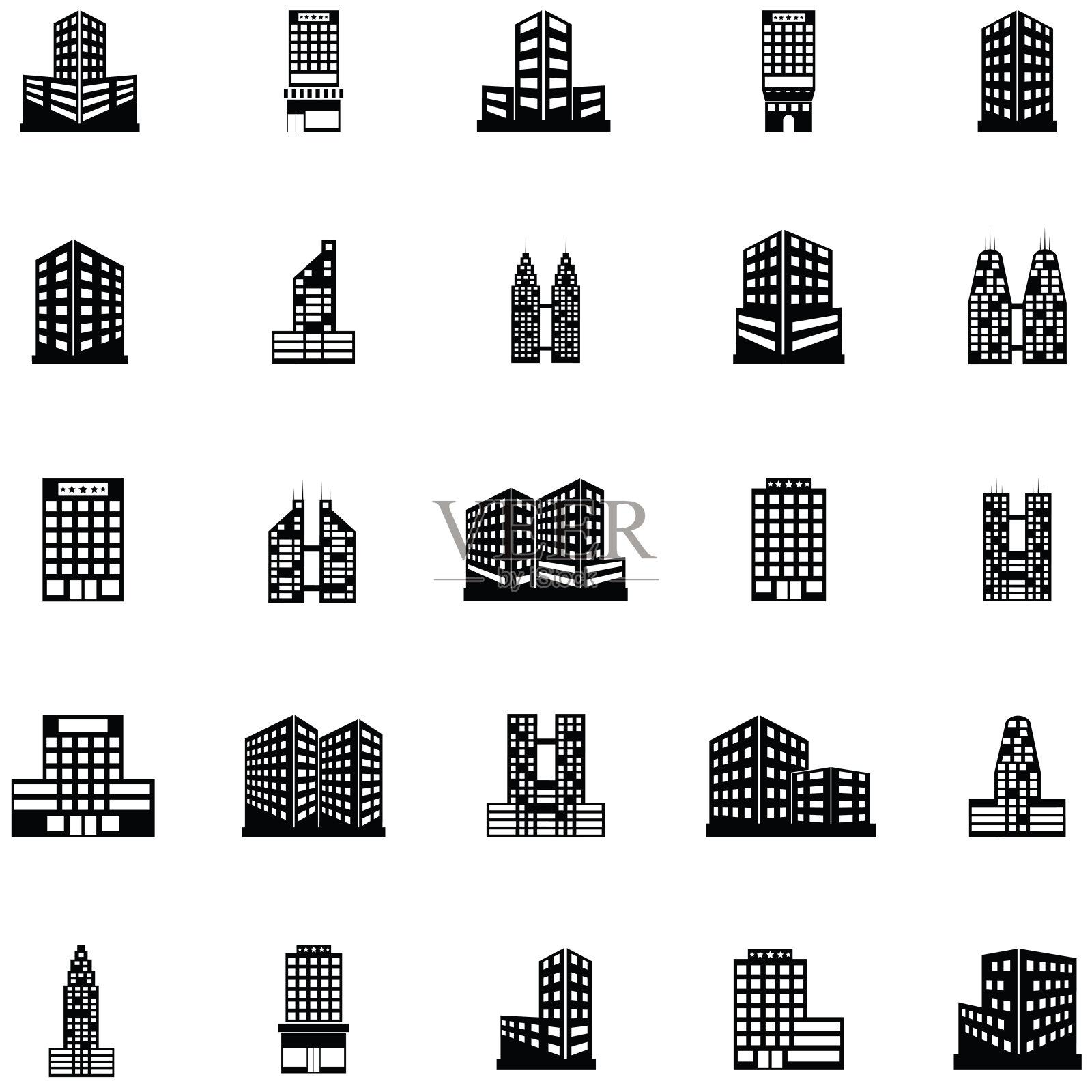 酒店的图标集图标素材