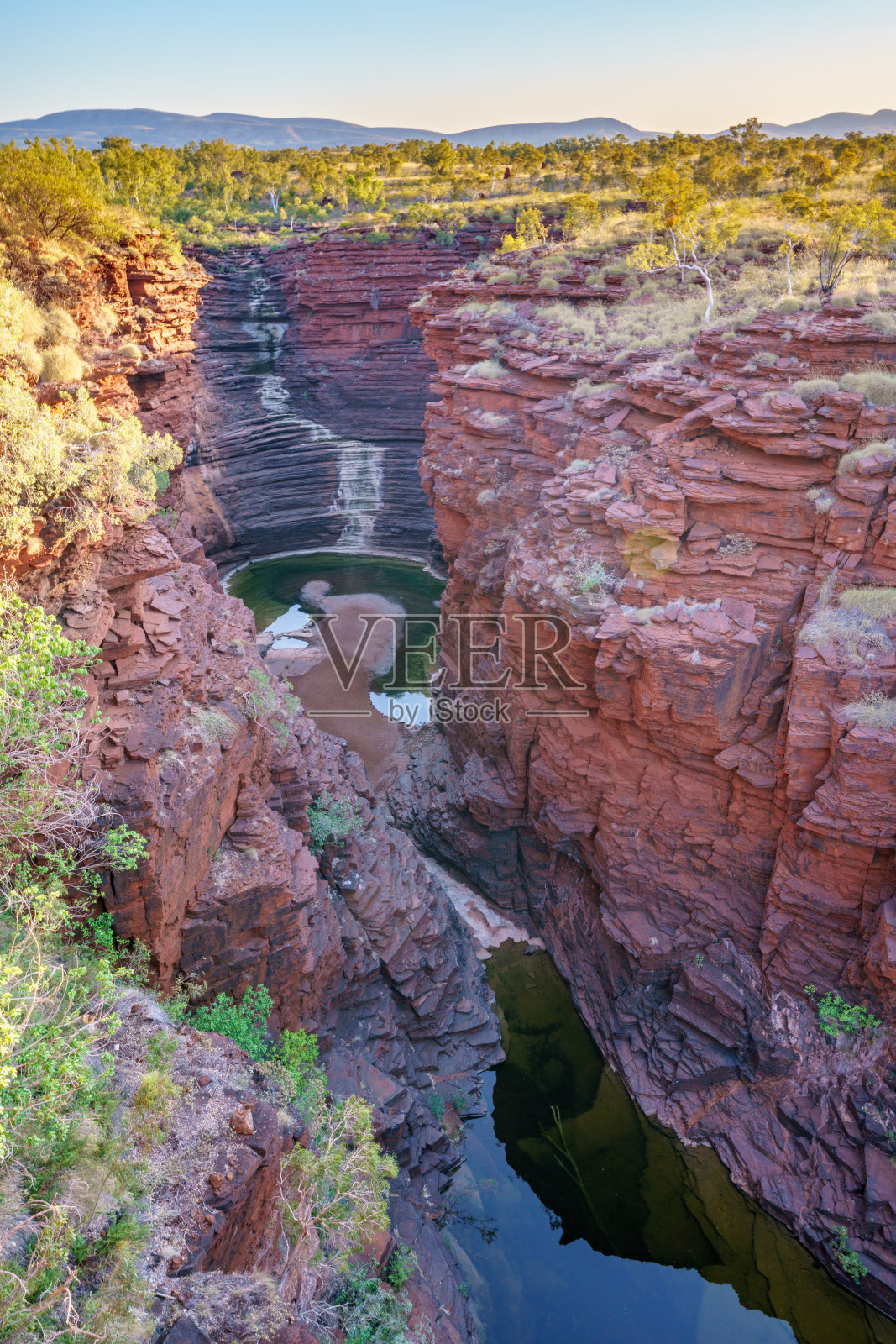 澳大利亚西部卡里吉尼国家公园的Joffre峡谷瞭望台照片摄影图片