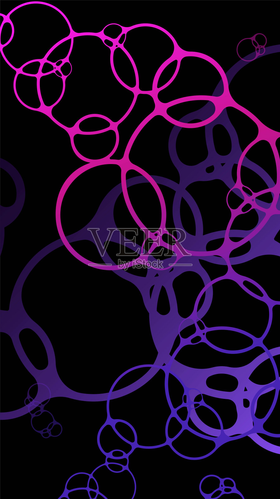 背景模拟油滴或油分子的融合插画图片素材