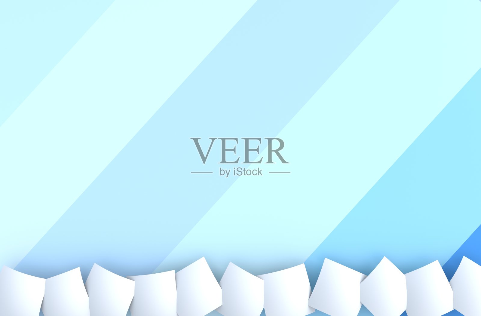 浅蓝色背景装饰纸和立方体。为演示。室内设计。3 d渲染。照片摄影图片