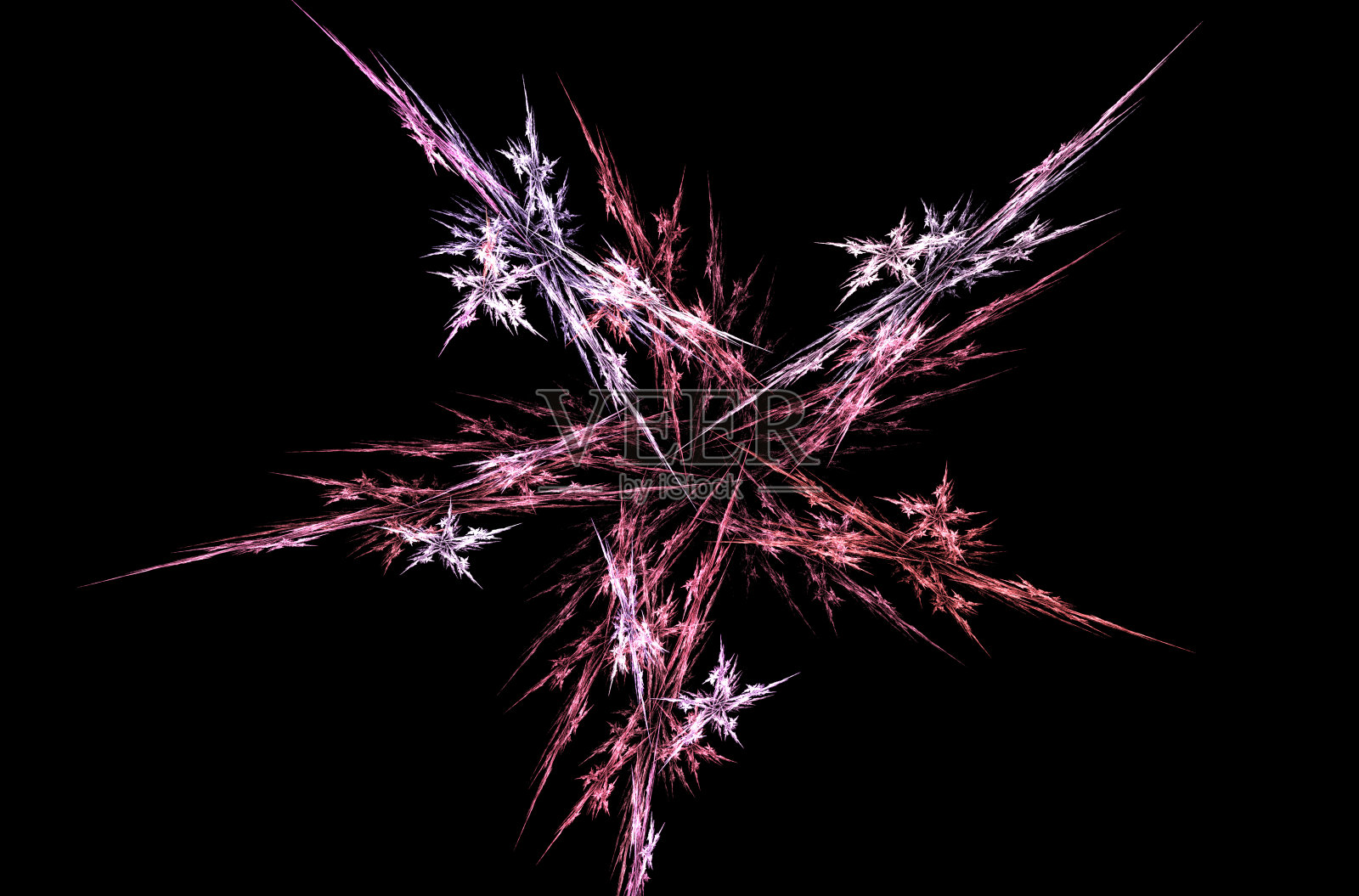 抽象的红粉白分形概念设计。美丽的图案。庆祝晚会。夏天的假期。照片摄影图片