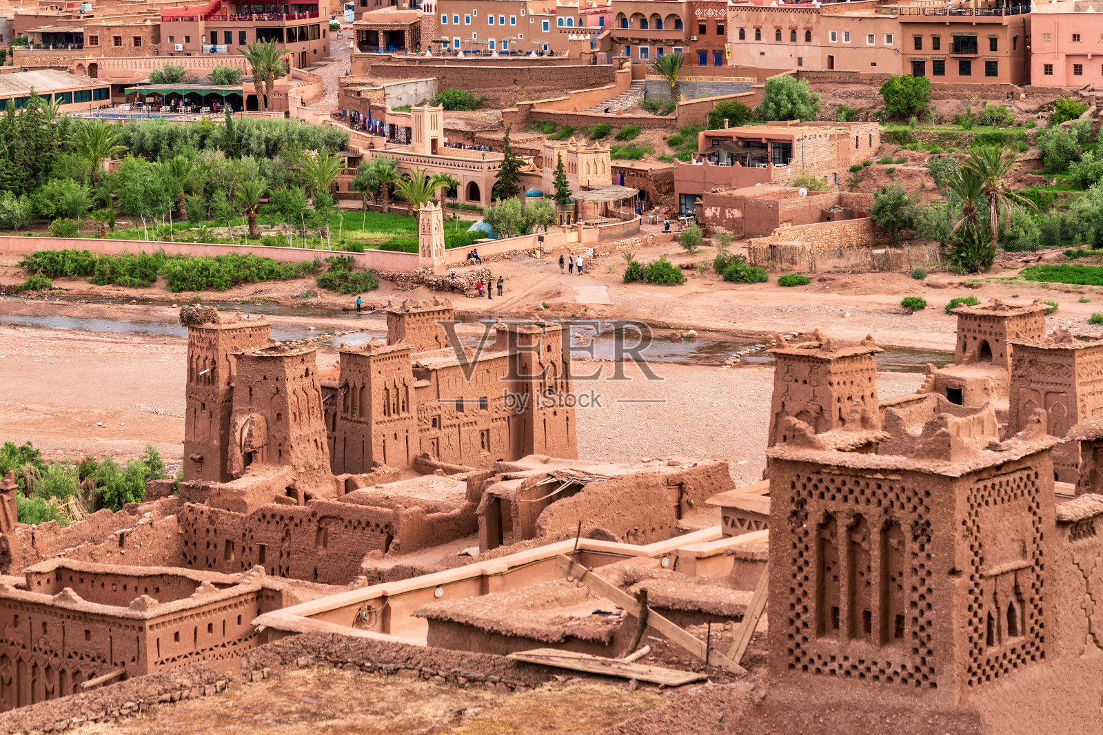 摩洛哥著名的Ait Benhaddou Kasbah照片摄影图片