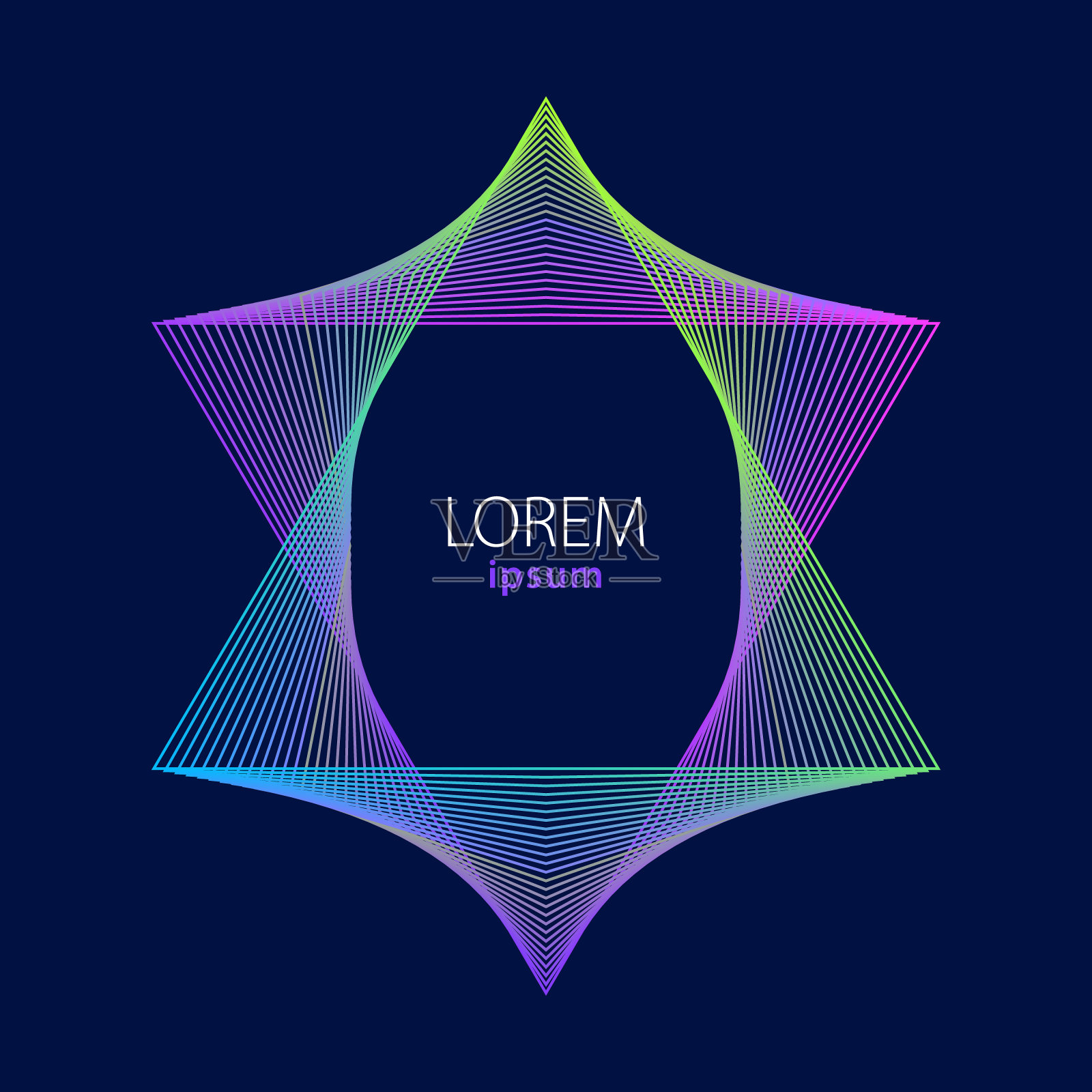 混合彩色线条抽象几何矢量背景。插画图片素材